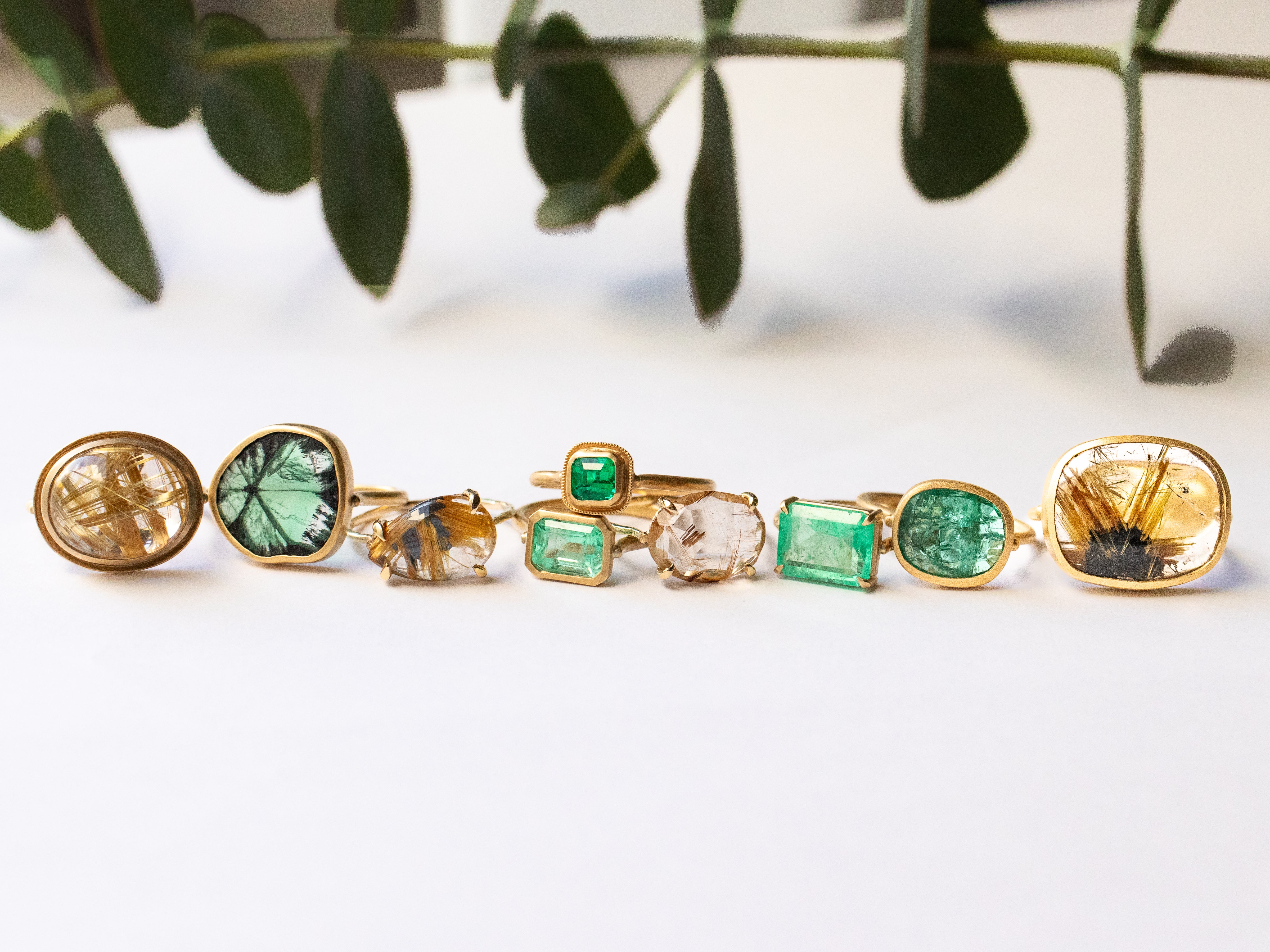 MONAKA isetan / - Emerald & Golden Rutile Quartz Fair -