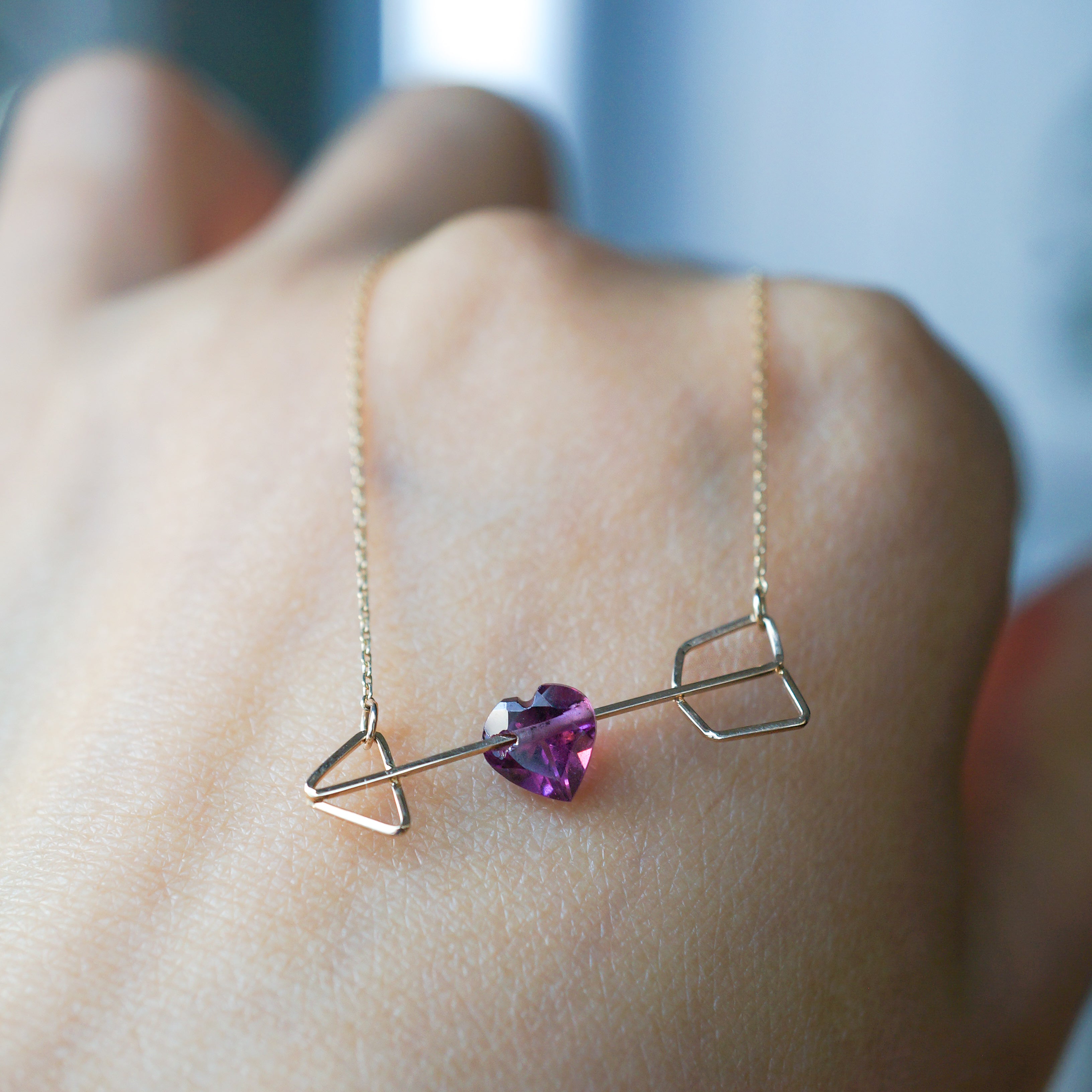 Zukyun Necklace - Rhodolite Garnet -