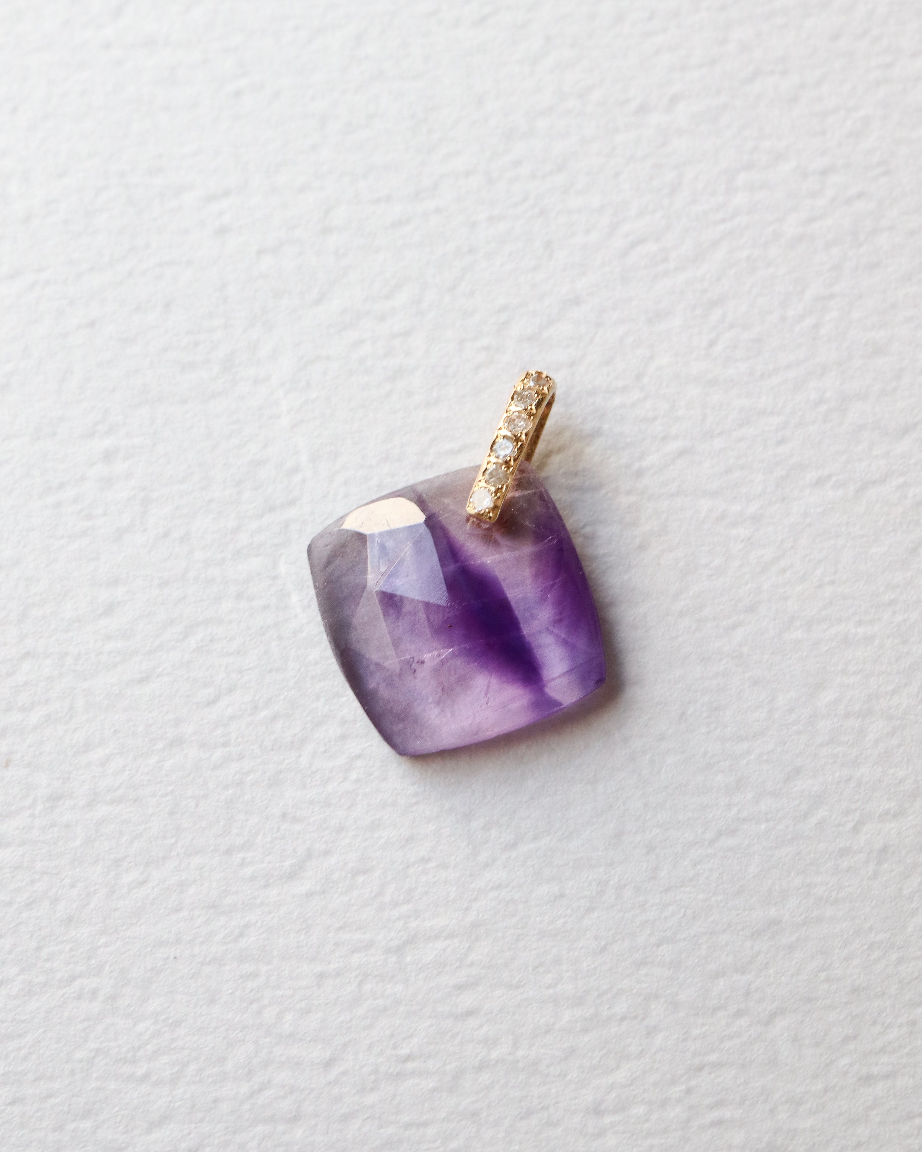 Hibiki Stone Necklace - Amethyst -