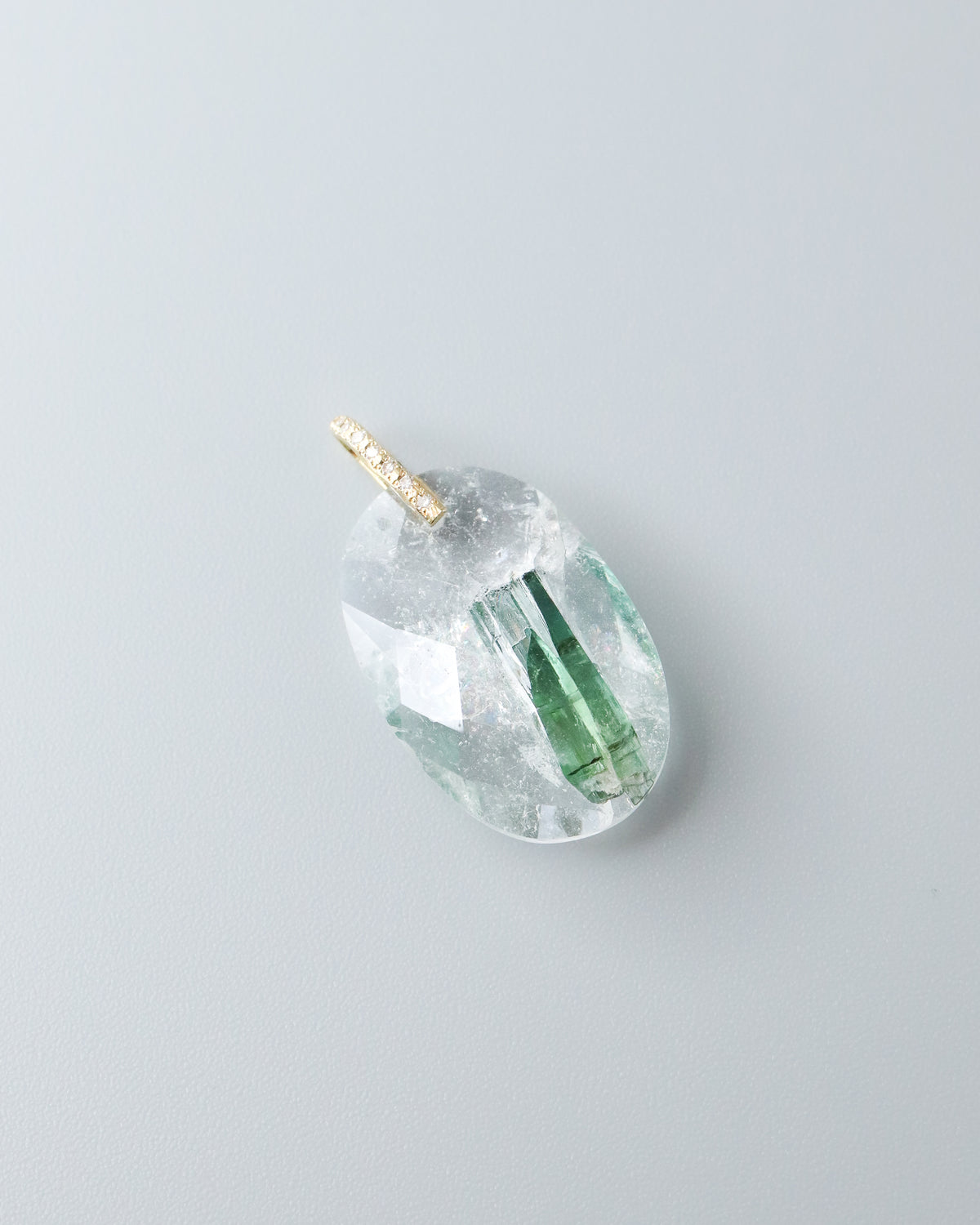 Hibiki Stone Necklace - Tourmaline in Quartz -