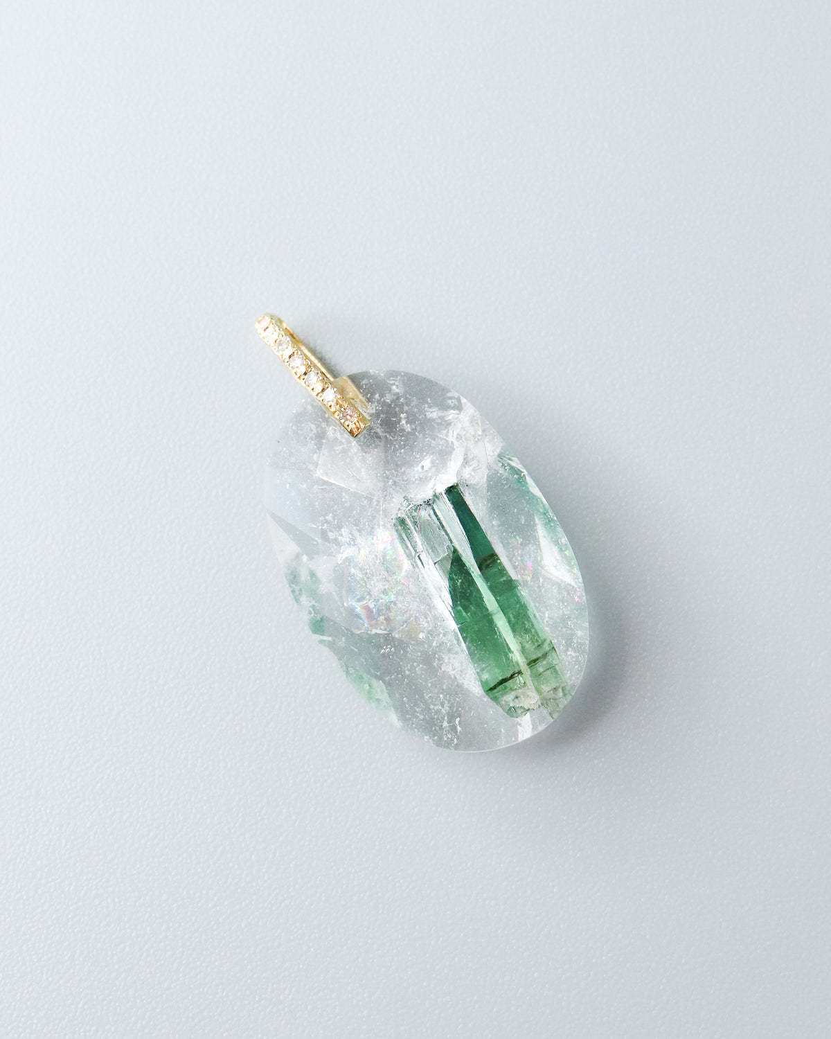Hibiki Stone Necklace - Tourmaline in Quartz -