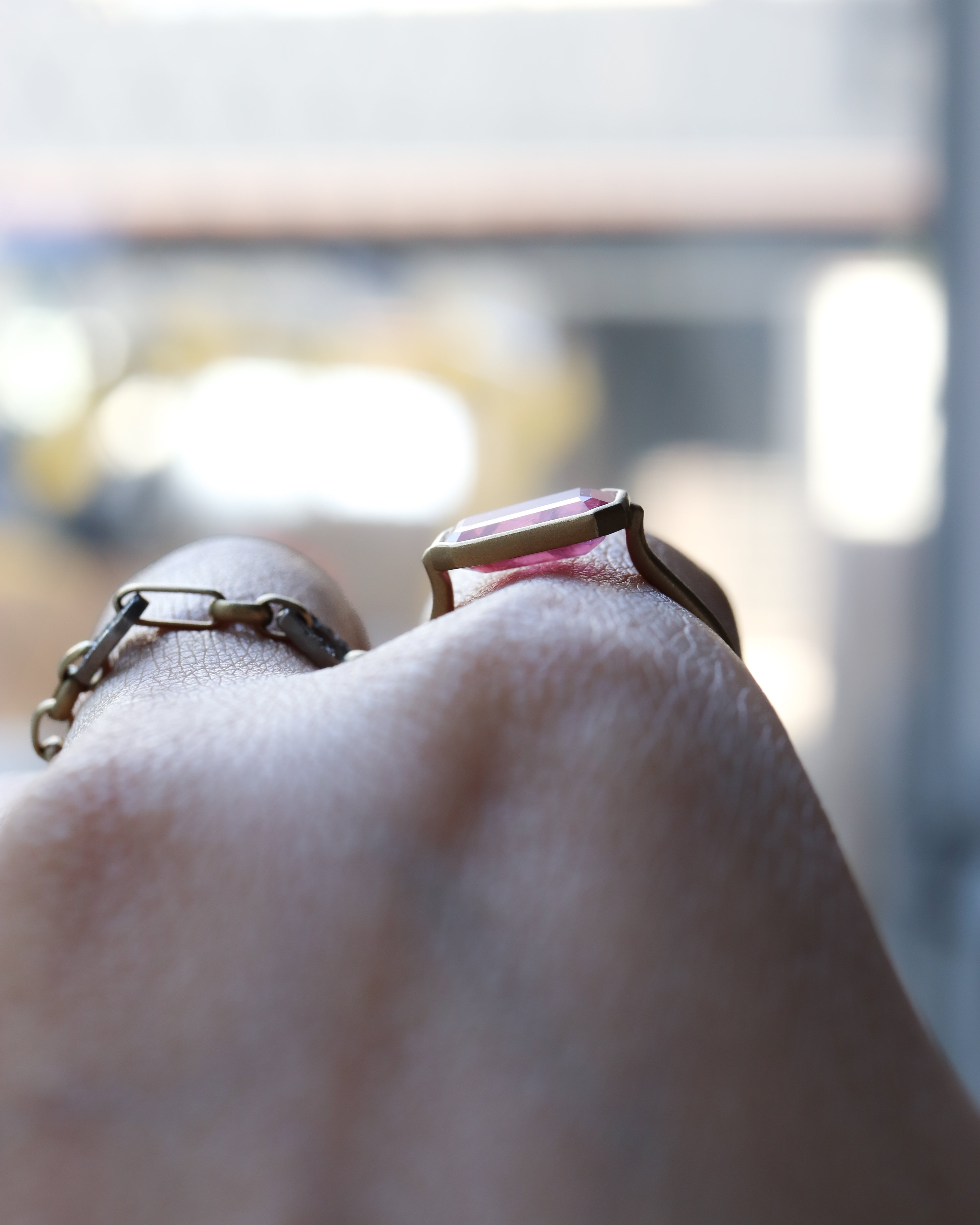 Collet Ring - Ruby -