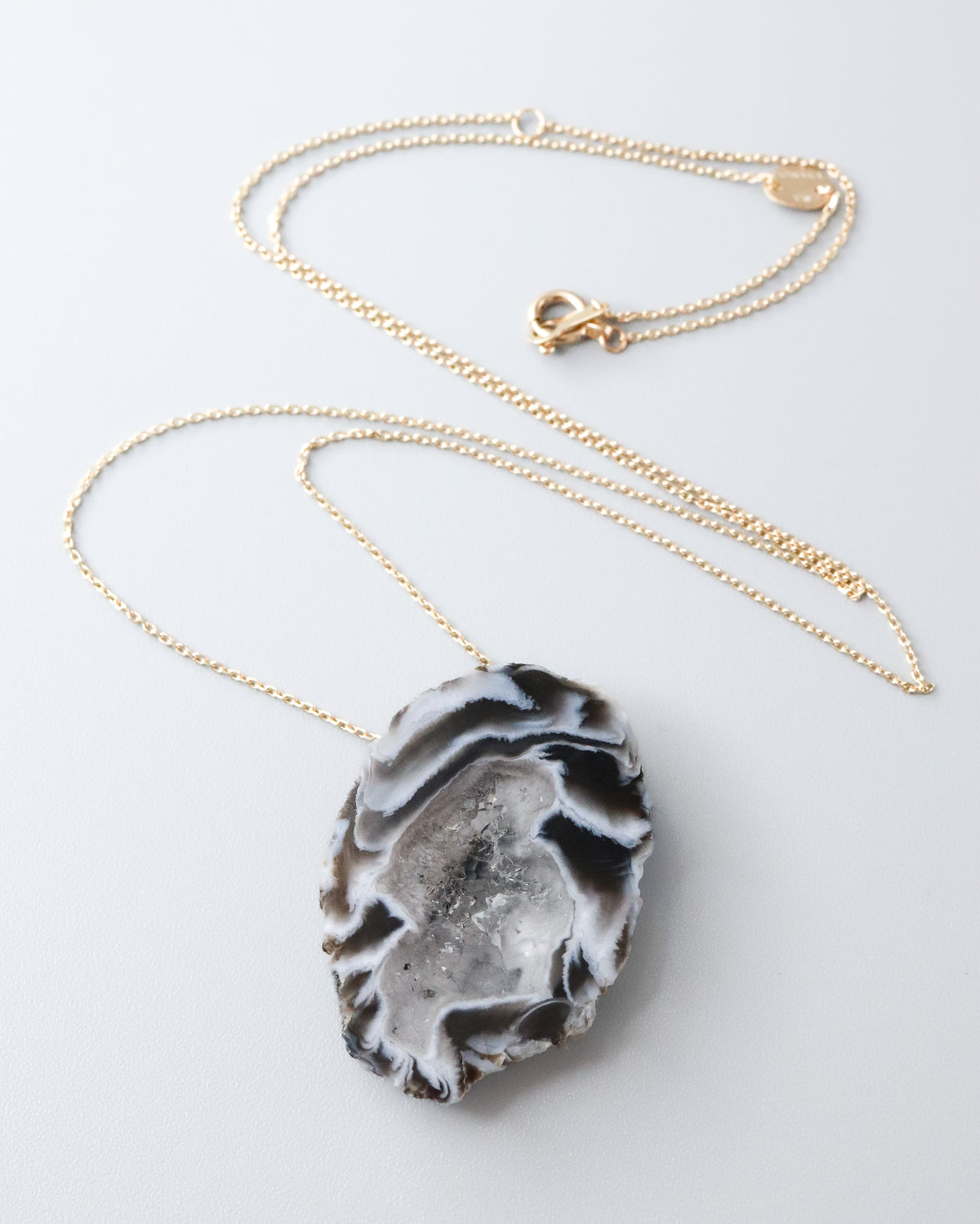 Rock Necklace - Agate Druzy -