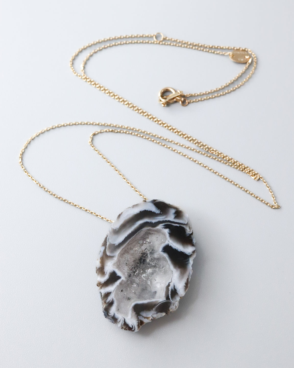 Rock Necklace - Agate Druzy -