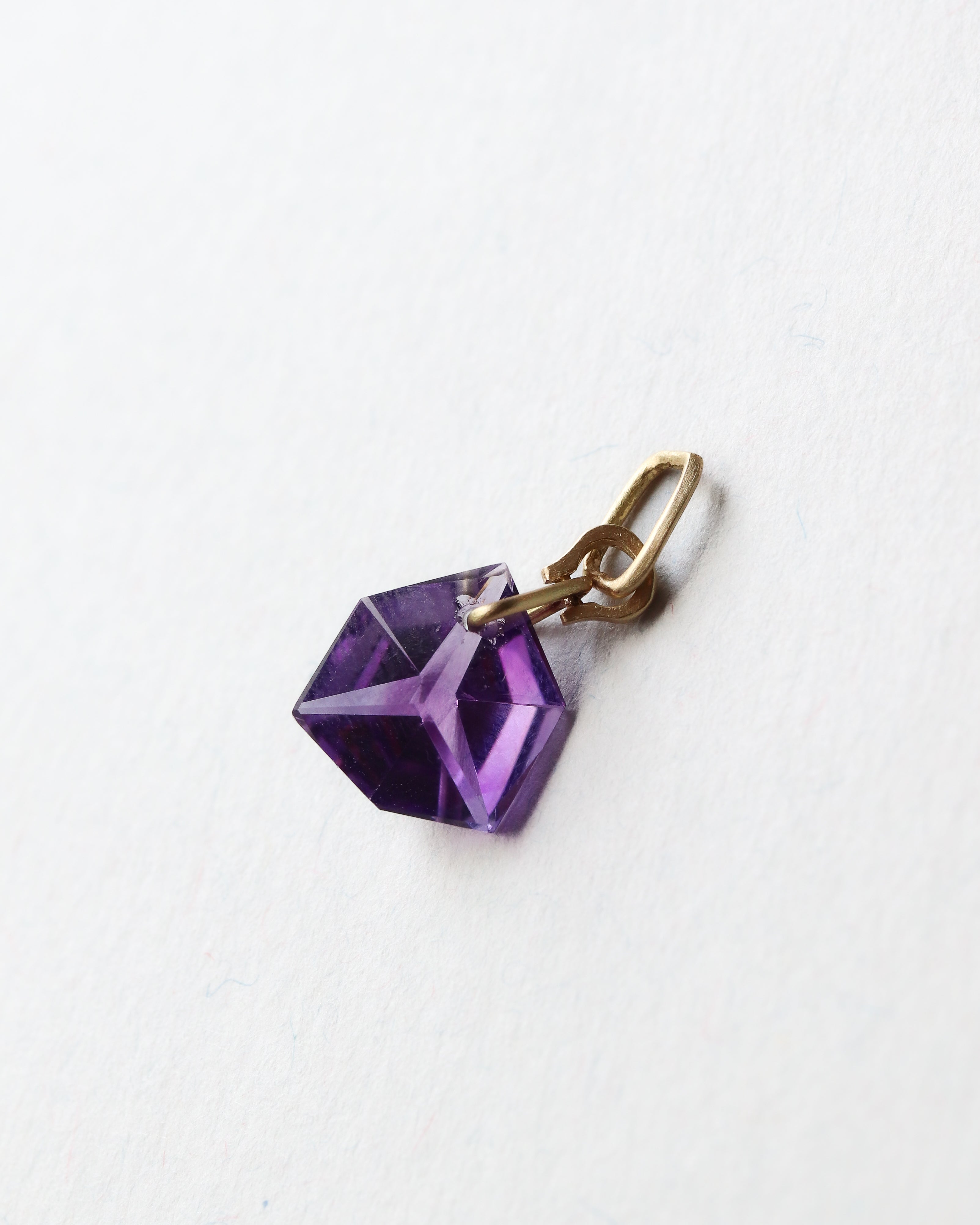 Horse Shoe Ring Necklace - Amethyst -
