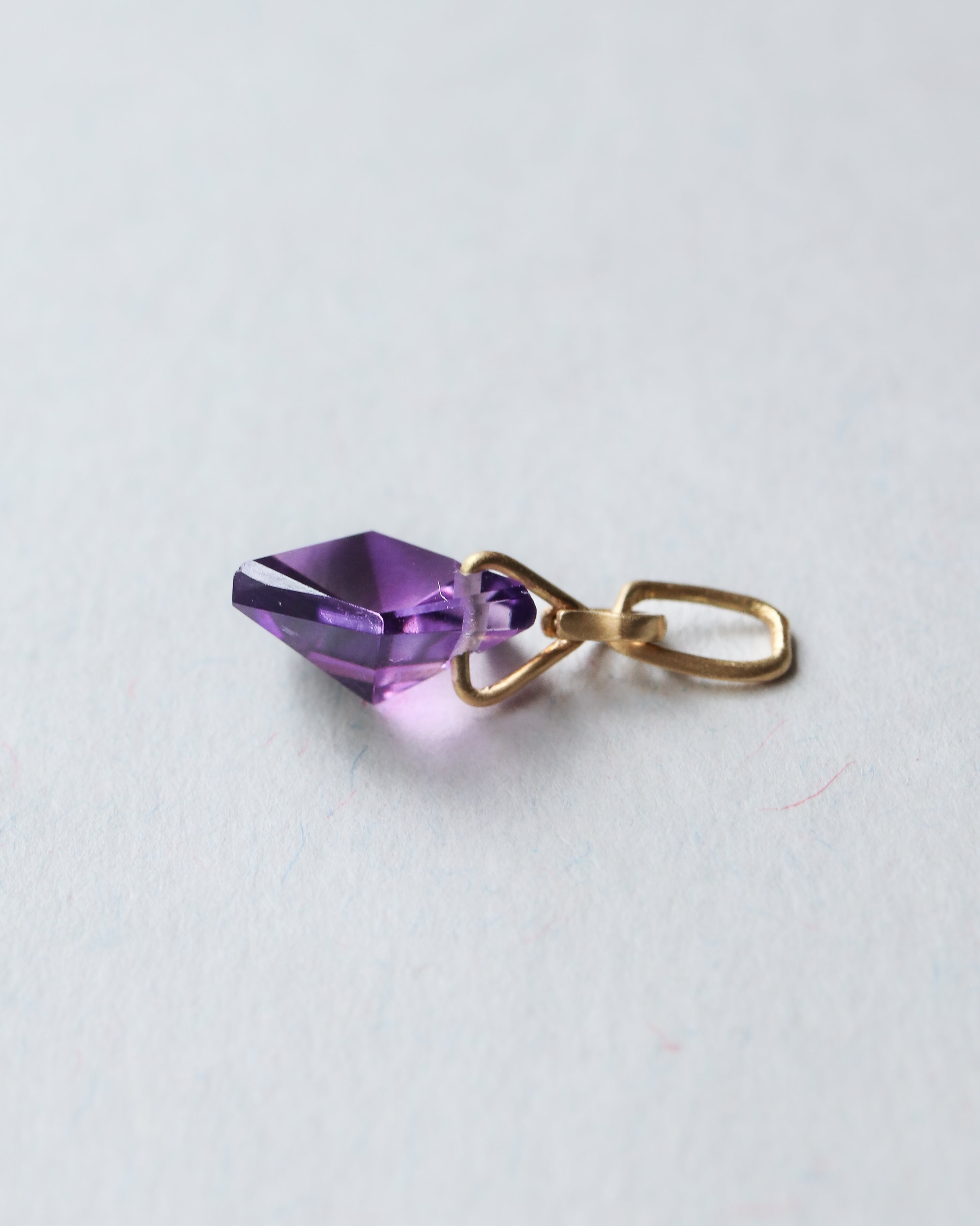 Horse Shoe Ring Necklace - Amethyst -