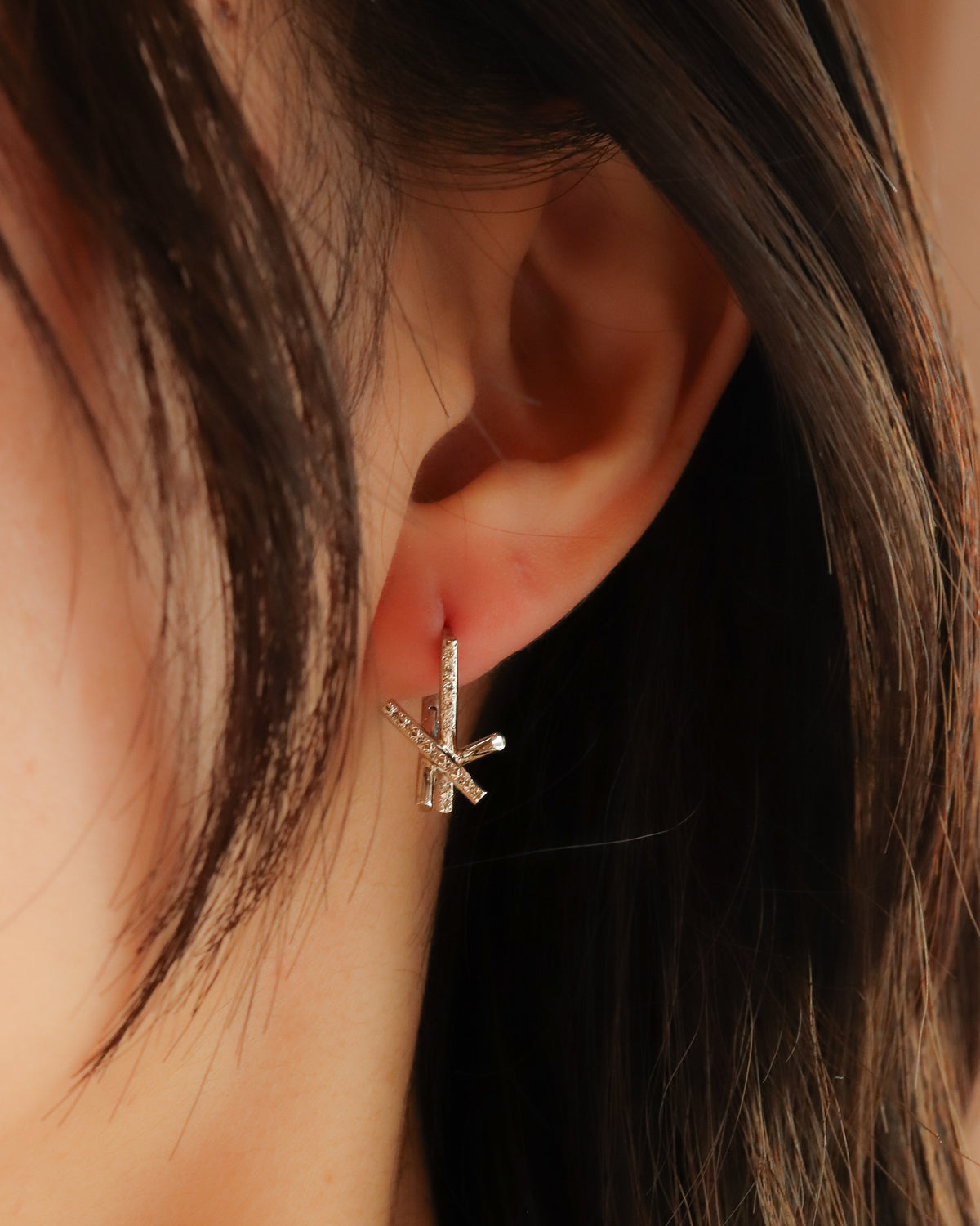 Asterism Pierced Earring - Pt900 / Diamond -