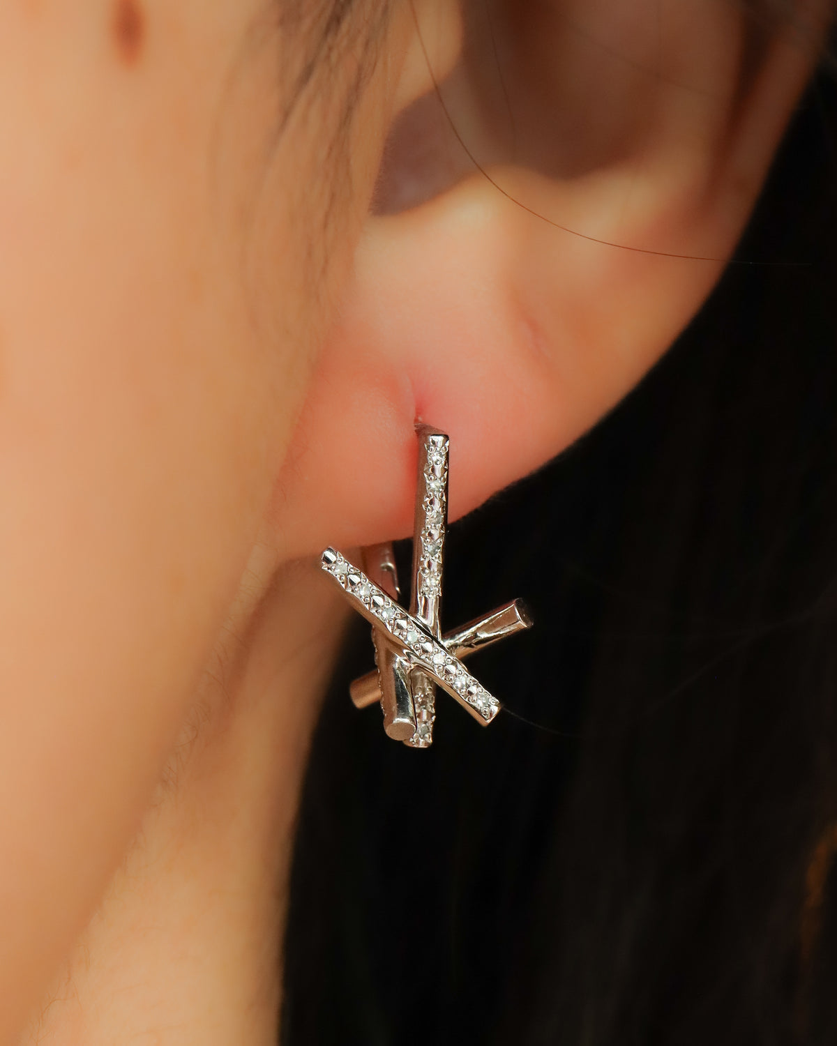 Asterism Pierced Earring - Pt900 / Diamond -