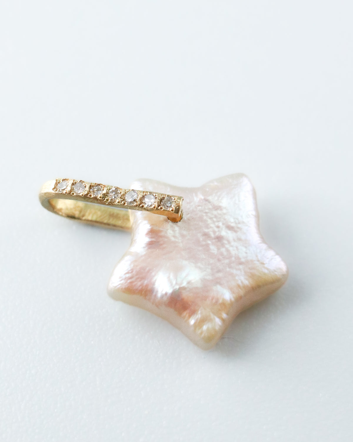 Hibiki Stone Necklace - Pearl / Diamond -