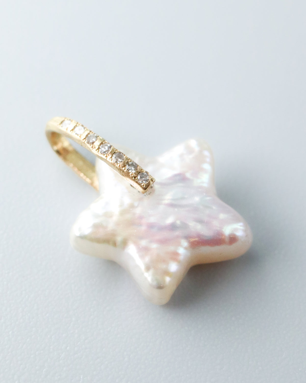 Hibiki Stone Necklace - Pearl / Diamond -