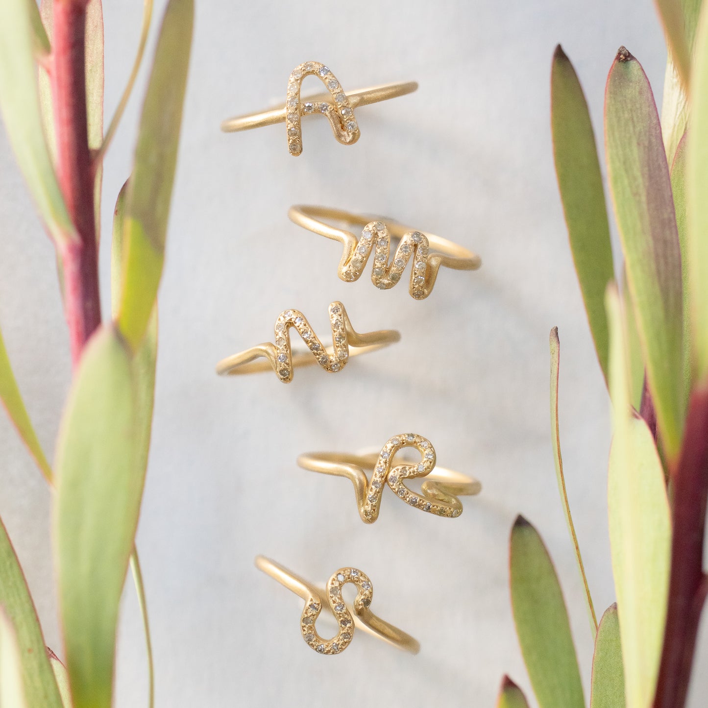 Initial Diamond Ring - S -