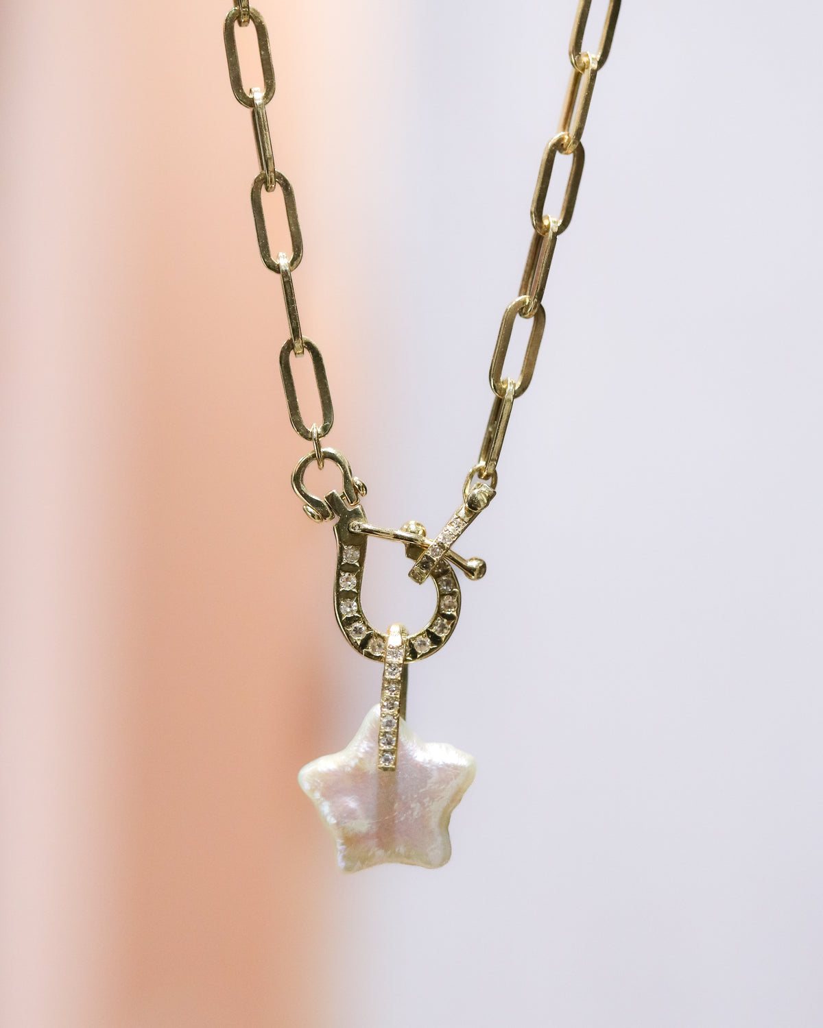 Hibiki Stone Necklace - Pearl / Diamond -