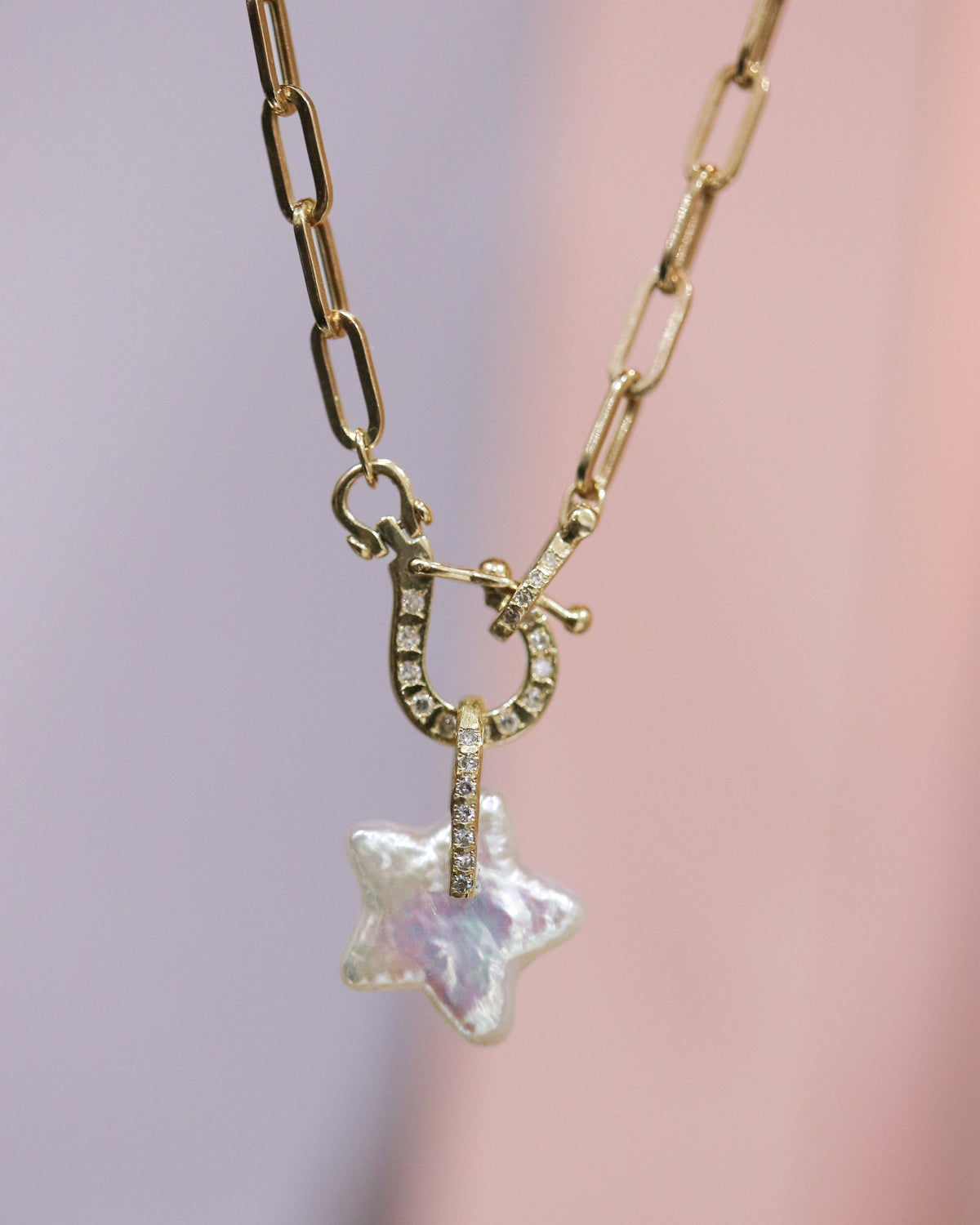 Hibiki Stone Necklace - Pearl / Diamond -