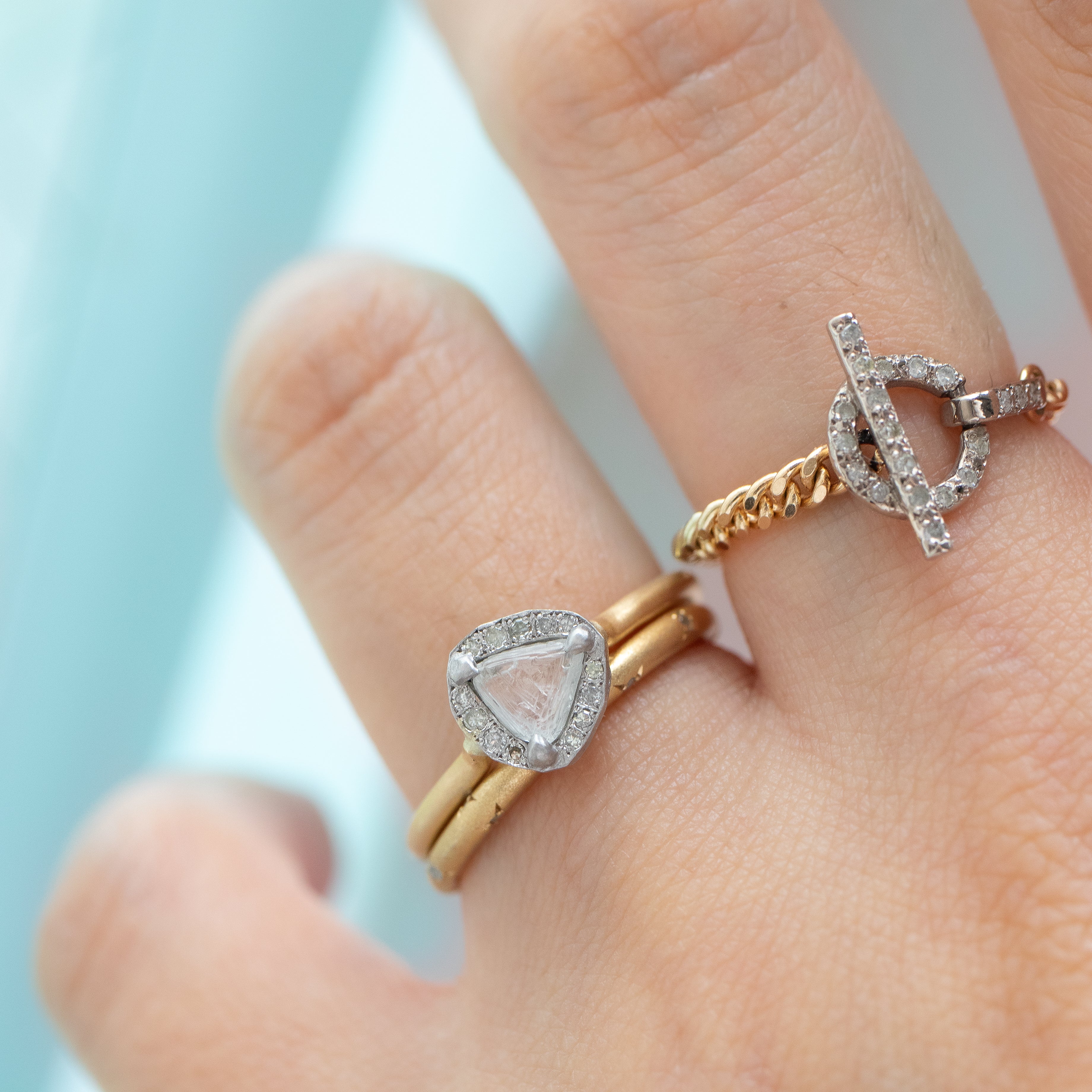 Mantel Chain Ring - Full Diamond -