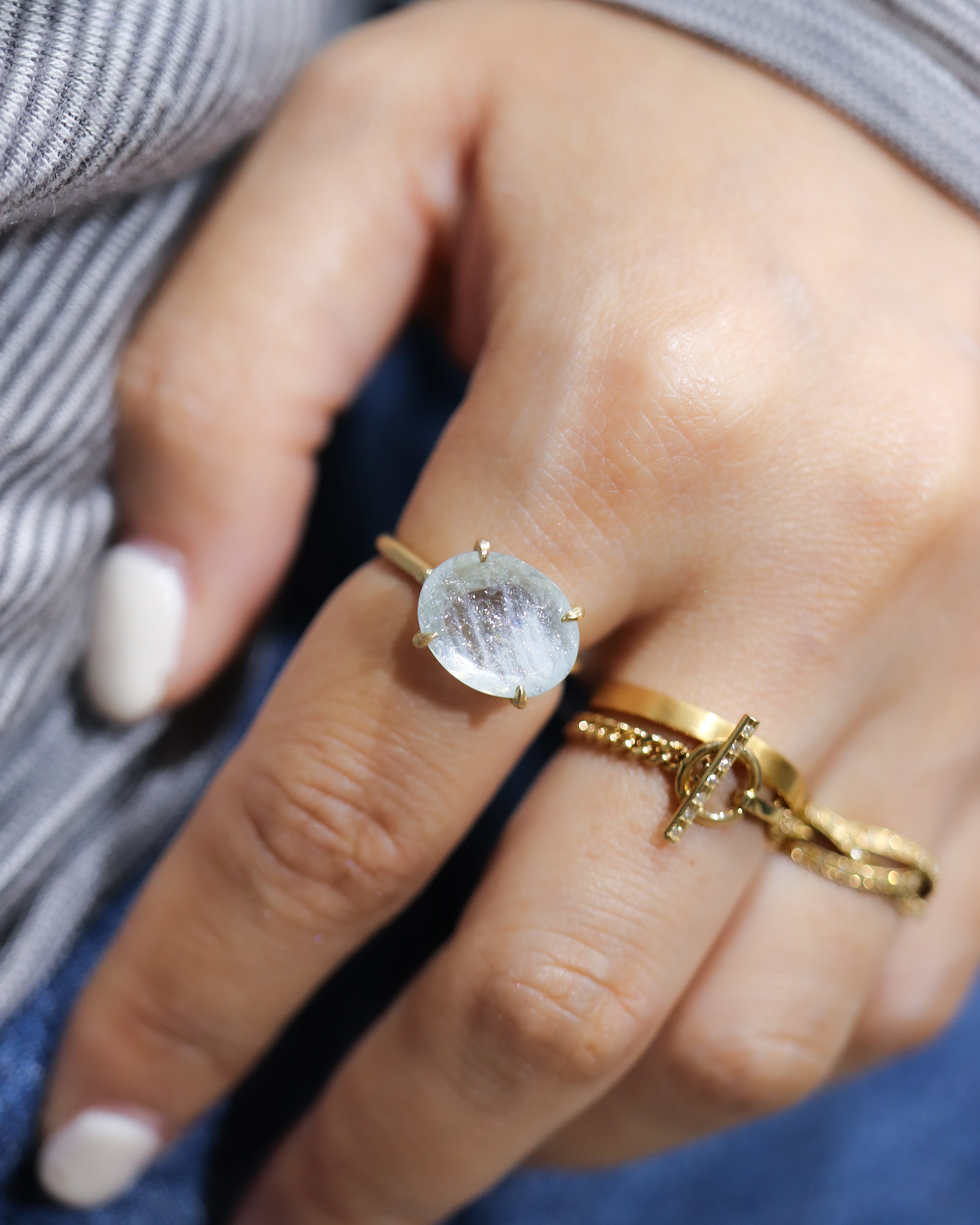 Prong Ring - Aquamarine -