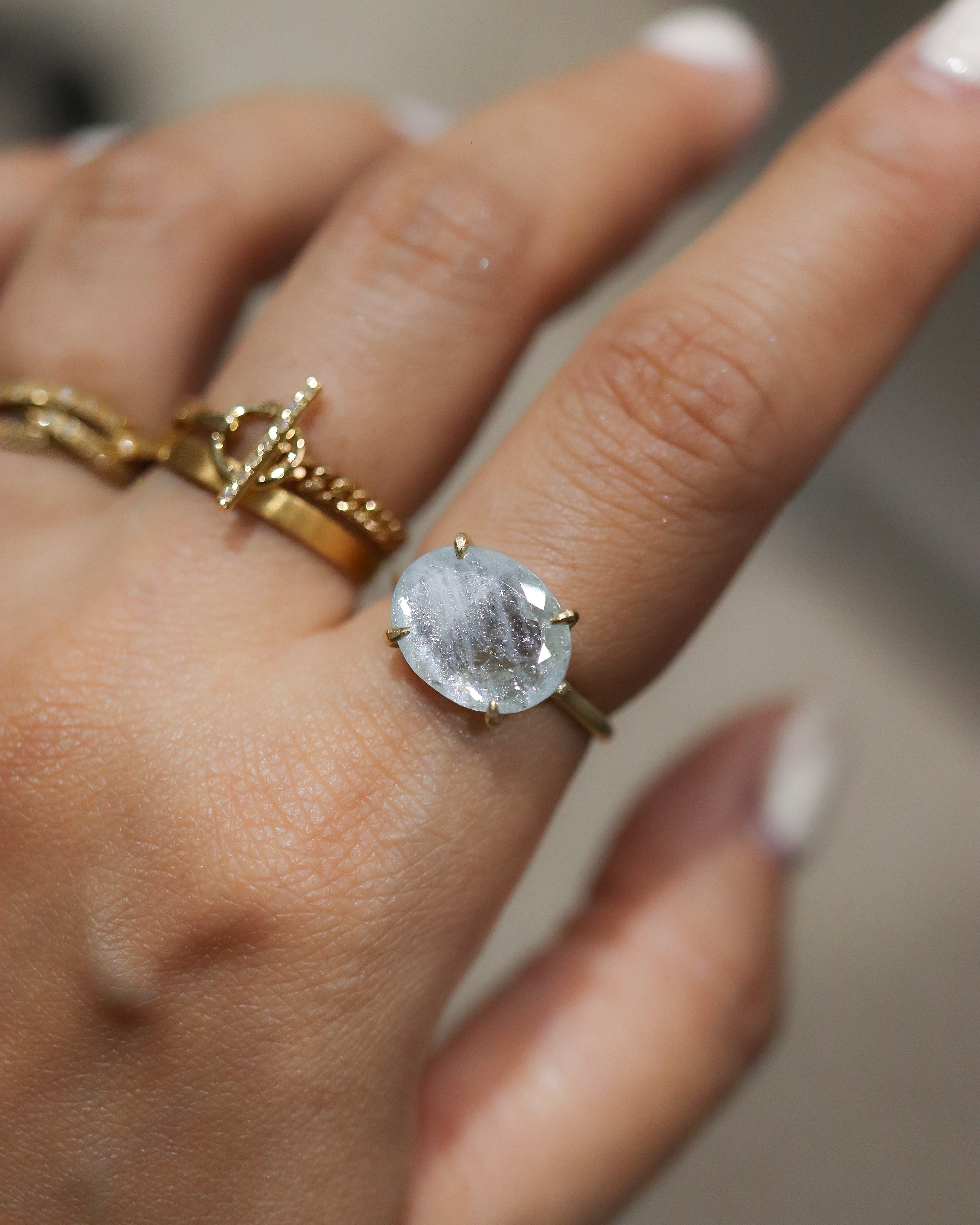 Prong Ring - Aquamarine -