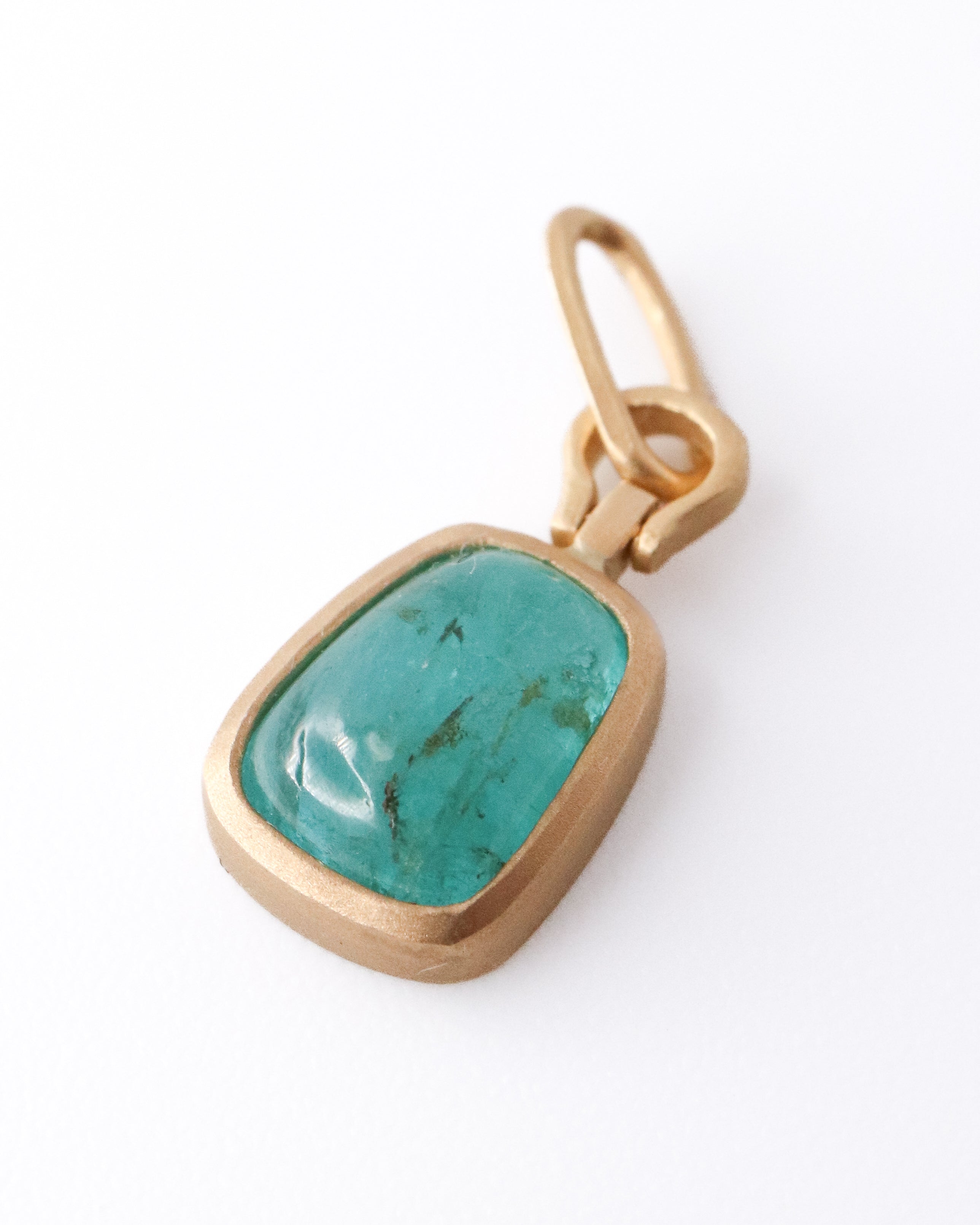 Horse Shoe Collet Necklace - Paraiba Tourmaline -