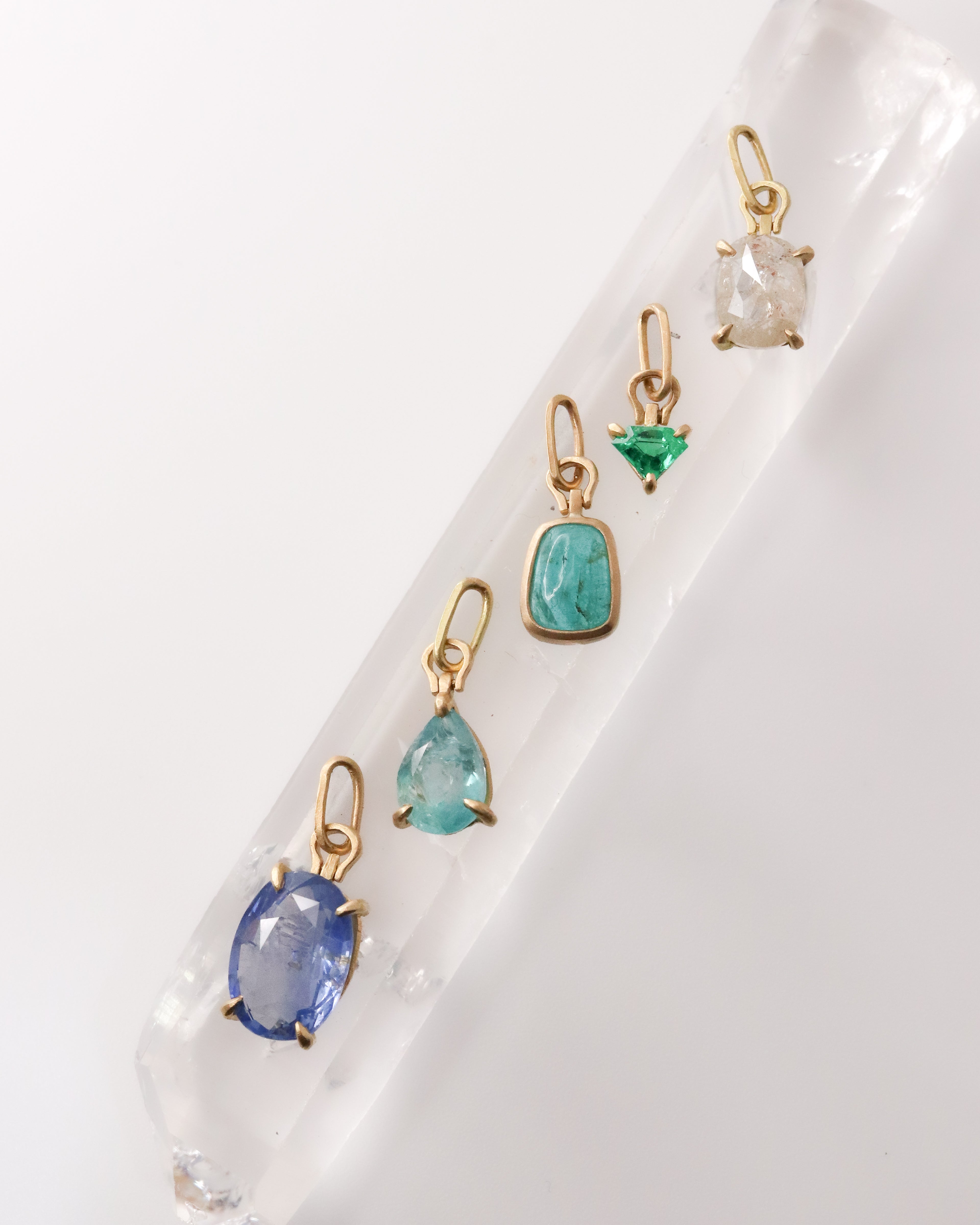 Horse Shoe Collet Necklace - Paraiba Tourmaline -