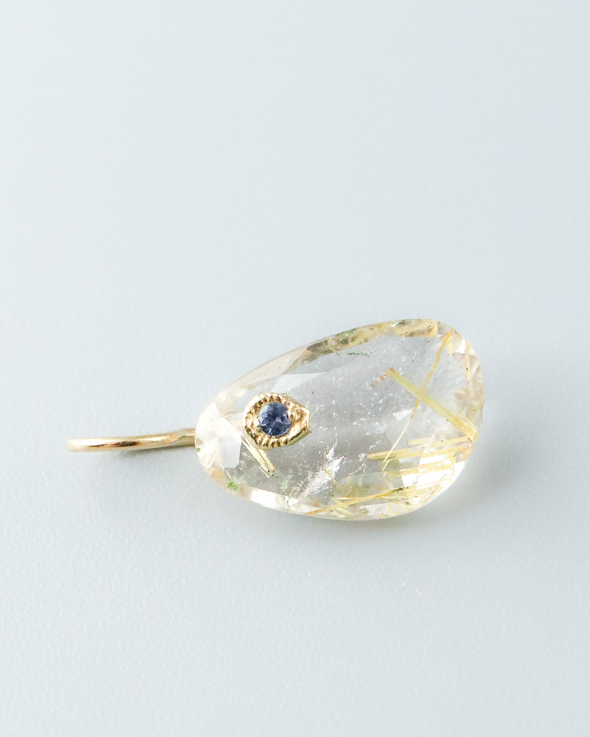Flat Necklace - Golden Rutilated Quartz -