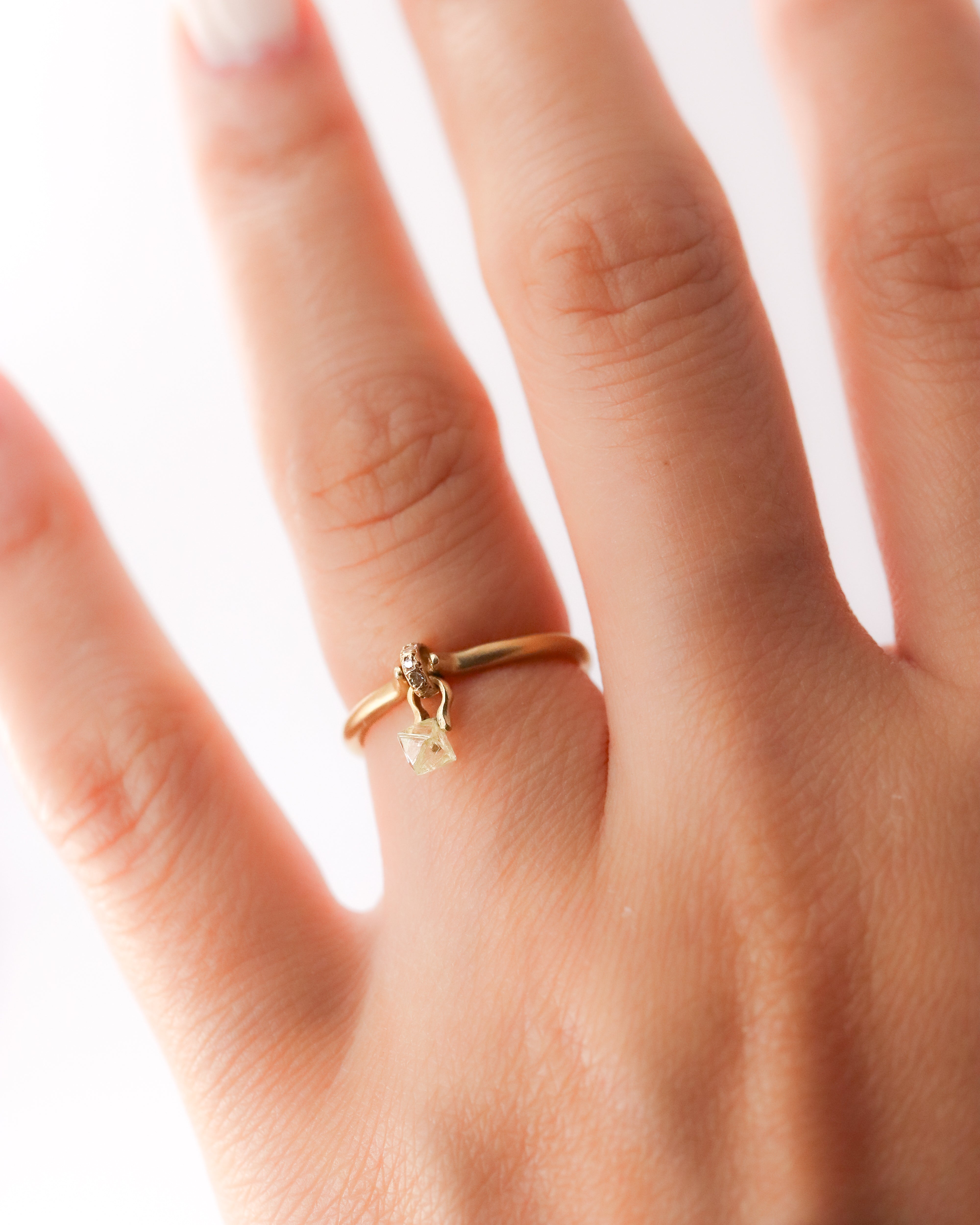 Horse Shoe Hole Ring - Diamond -