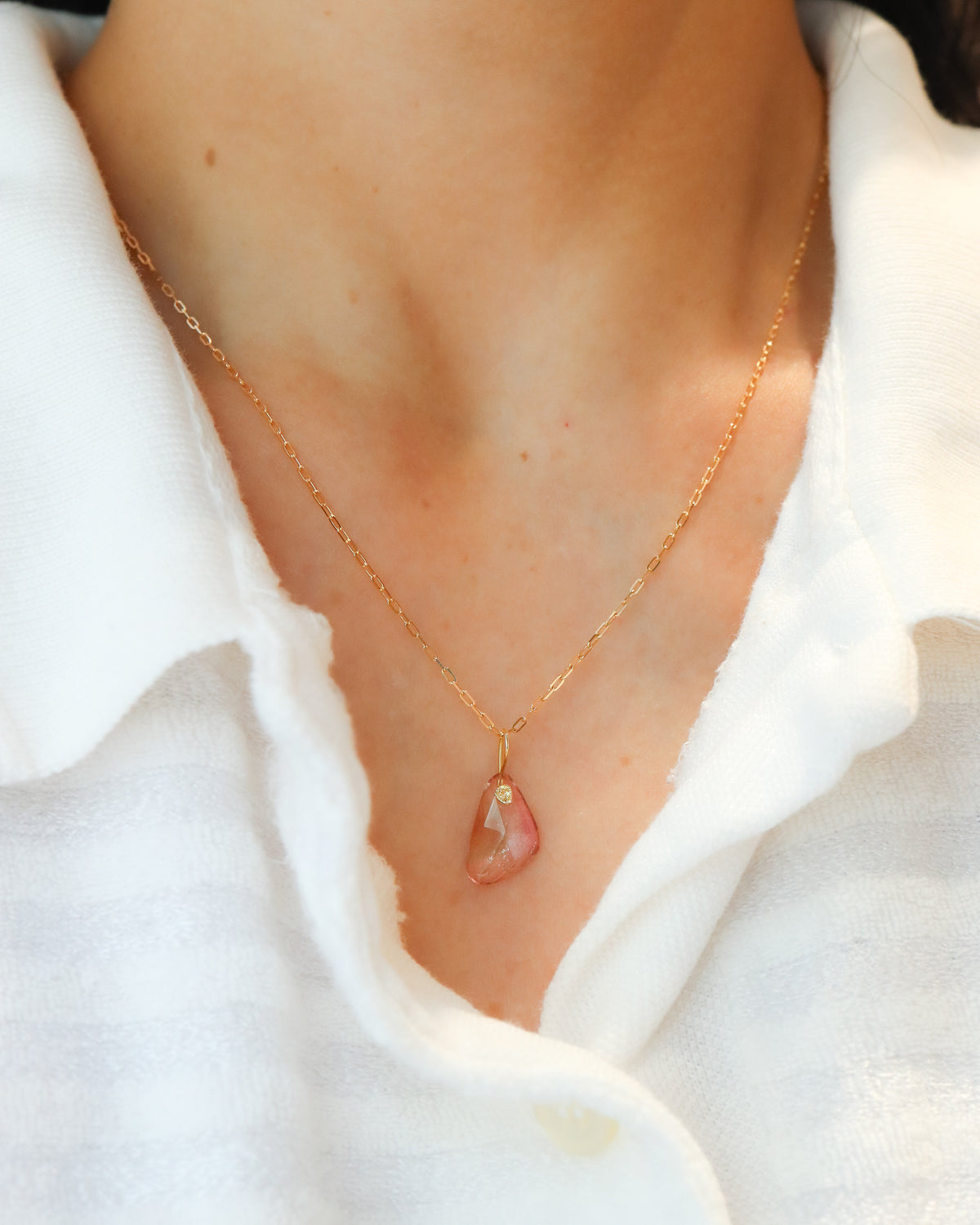 Flat Necklace - Bicolor Tourmaline -