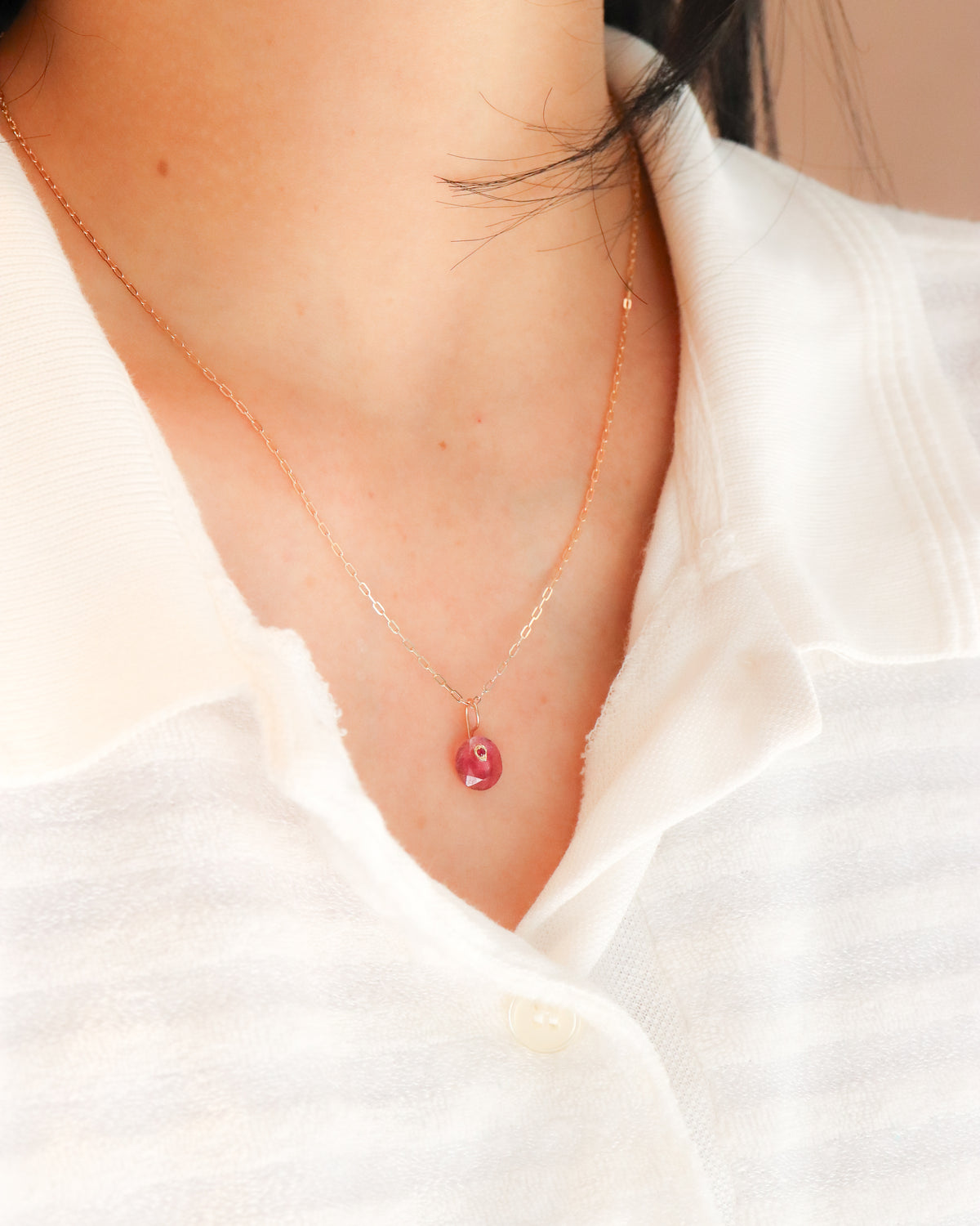 Flat Necklace - Bicolor Tourmaline -