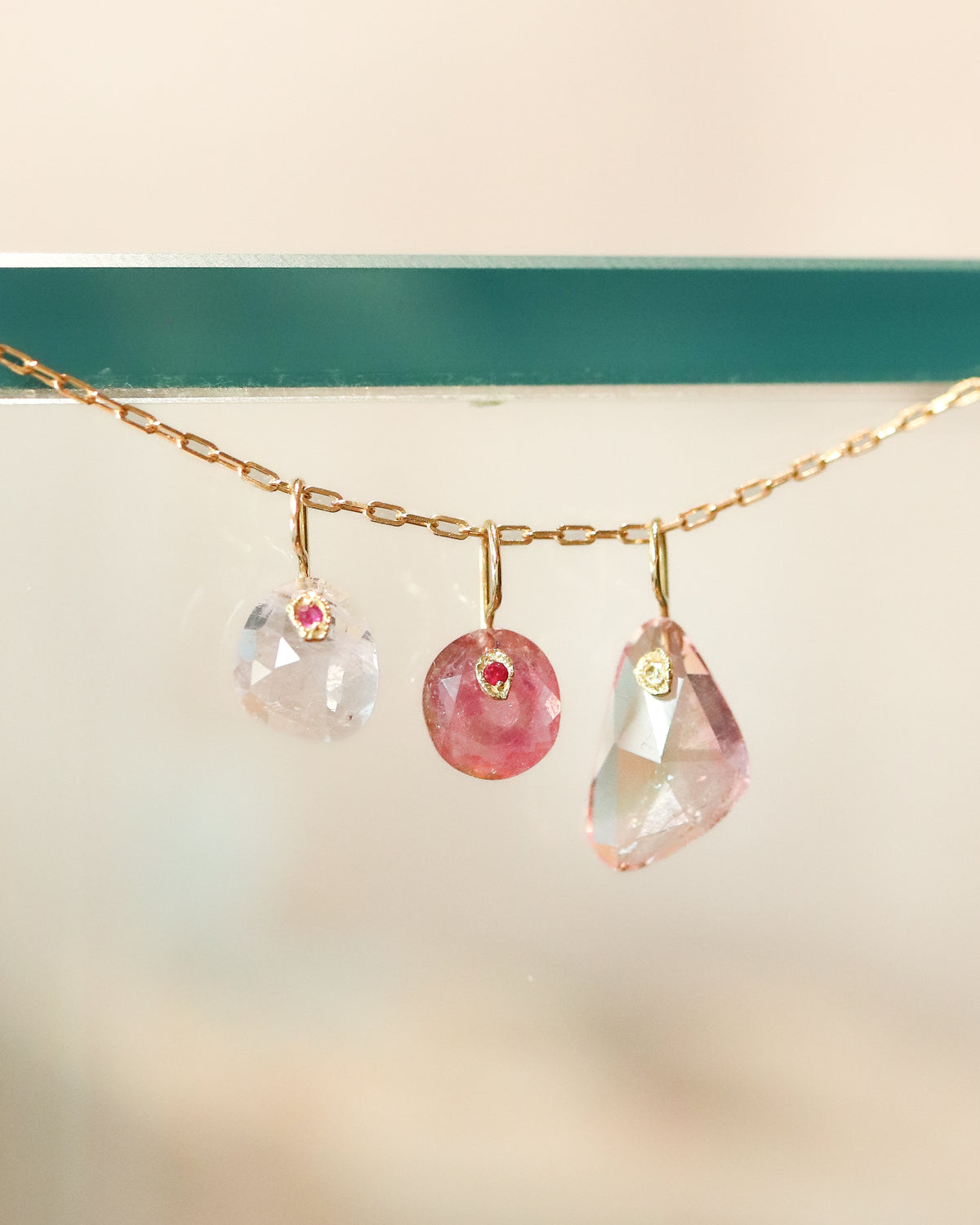 Flat Necklace - Bicolor Tourmaline -