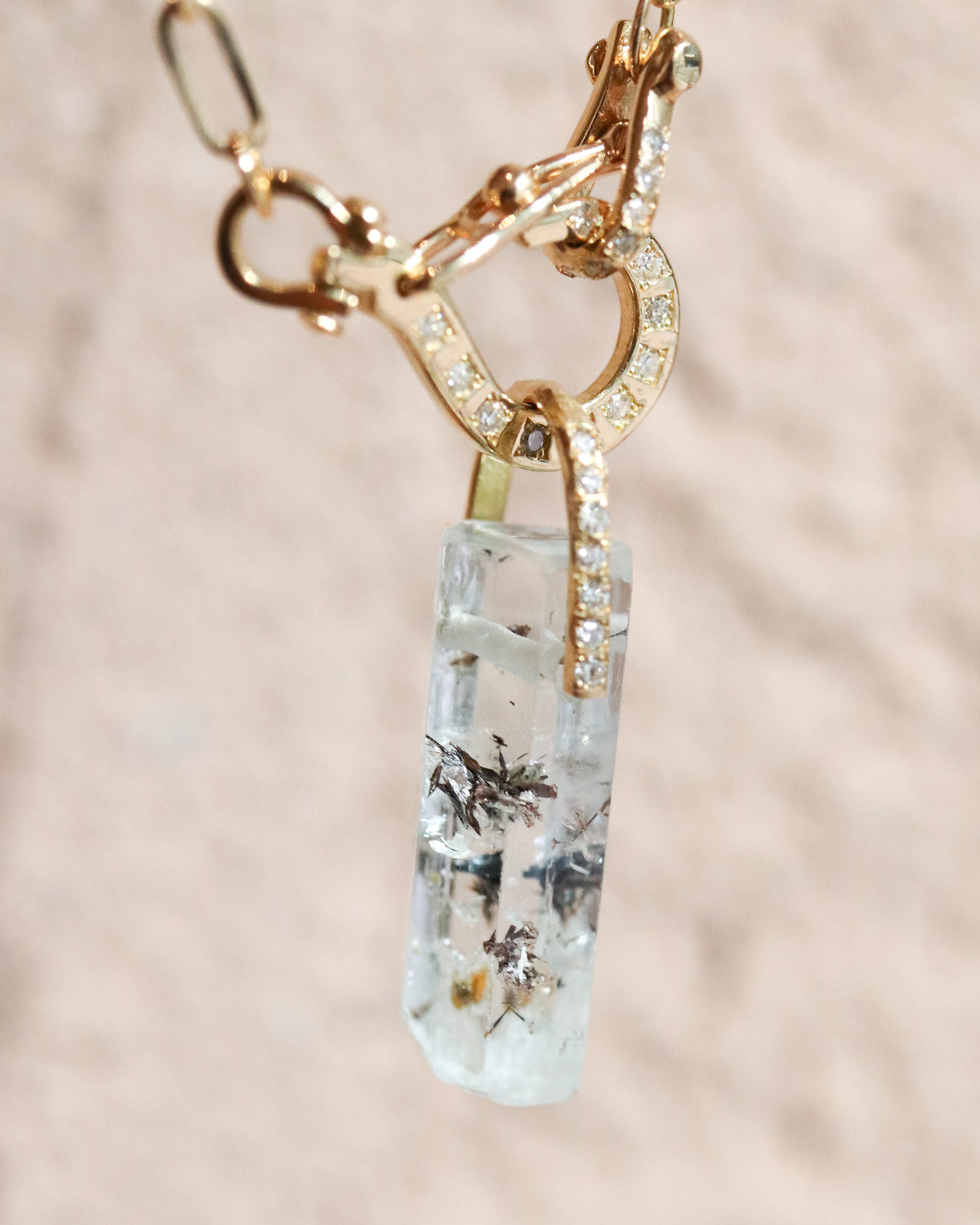 Hibiki Stone Necklace - Aquamarine -