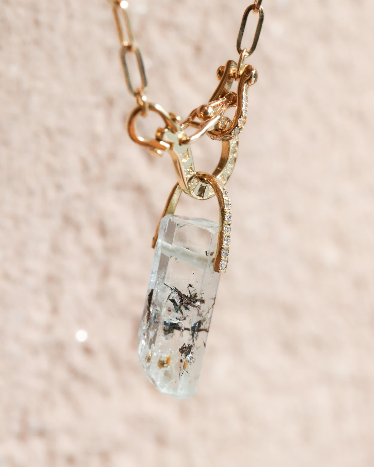 Hibiki Stone Necklace - Aquamarine -