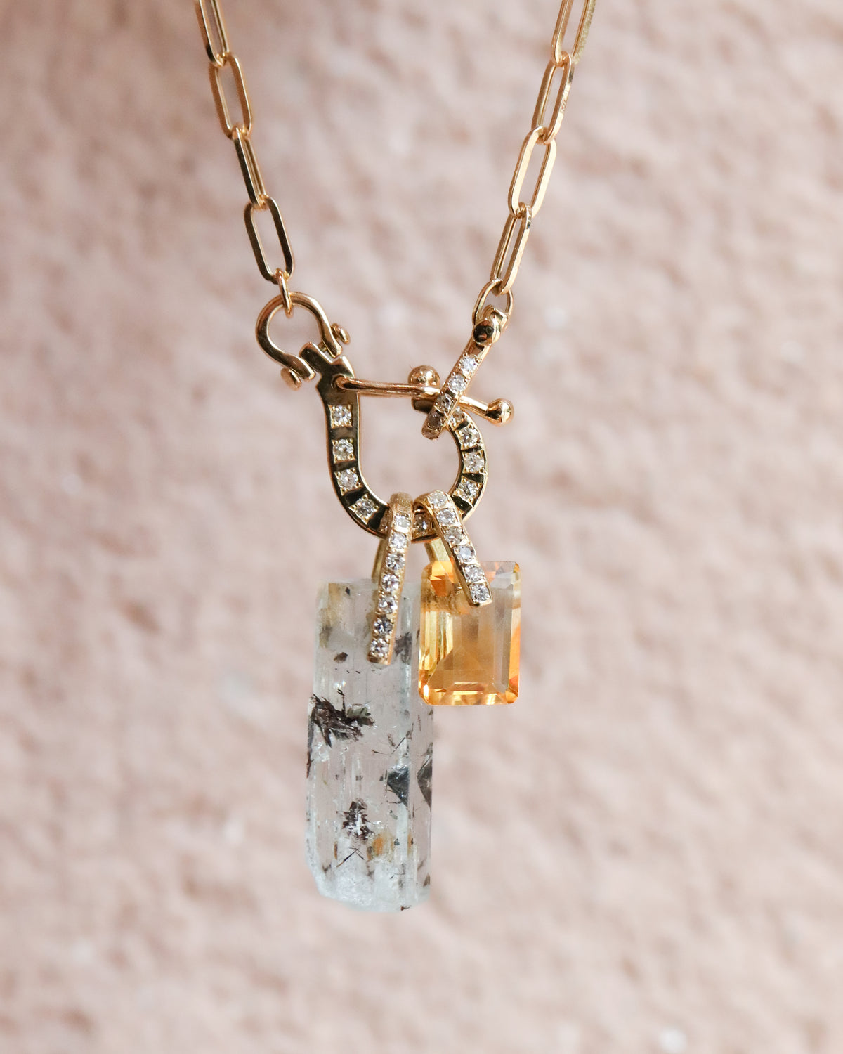 Hibiki Stone Necklace - Citrine -