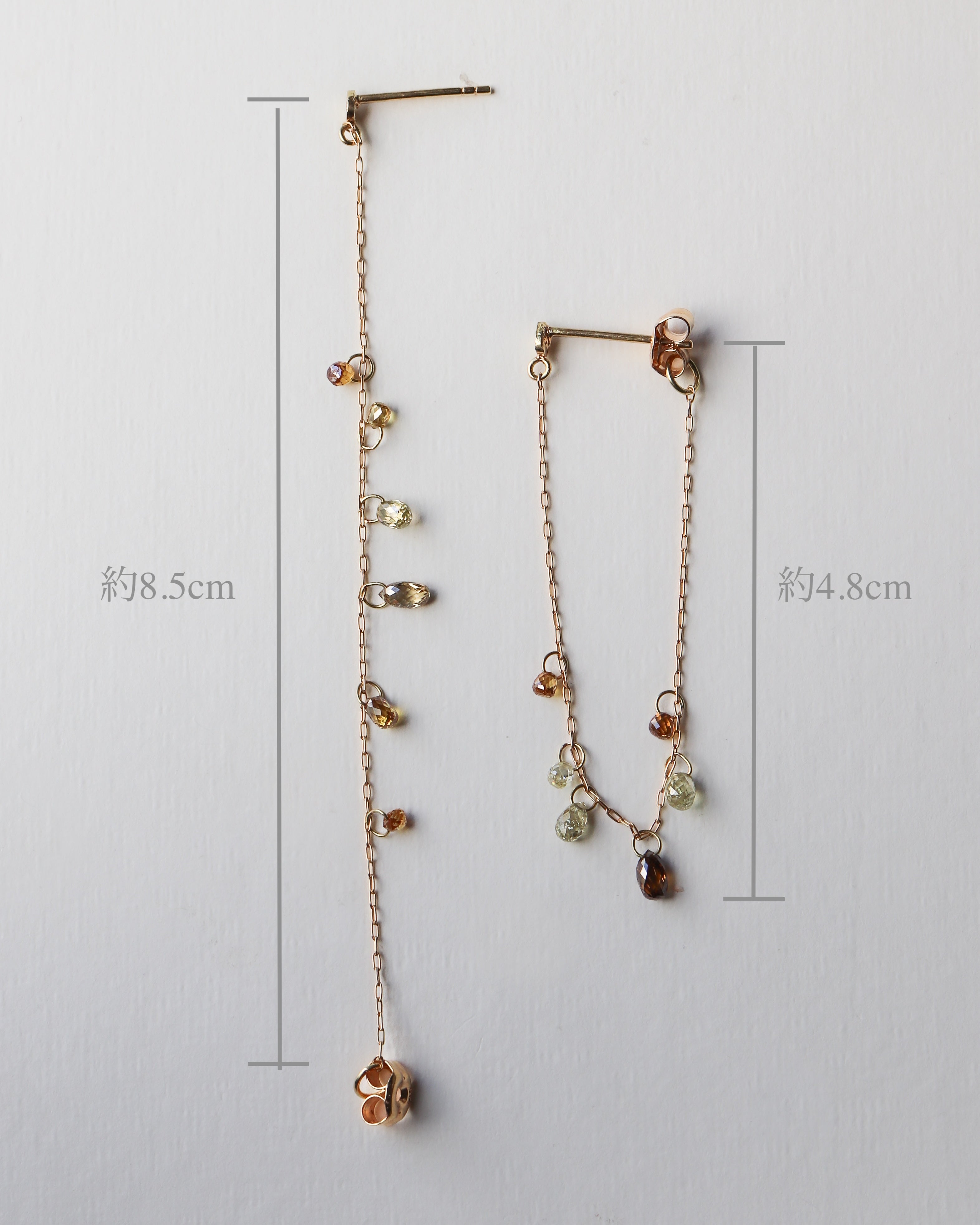 Briolette-Cut Diamond Station Pierced