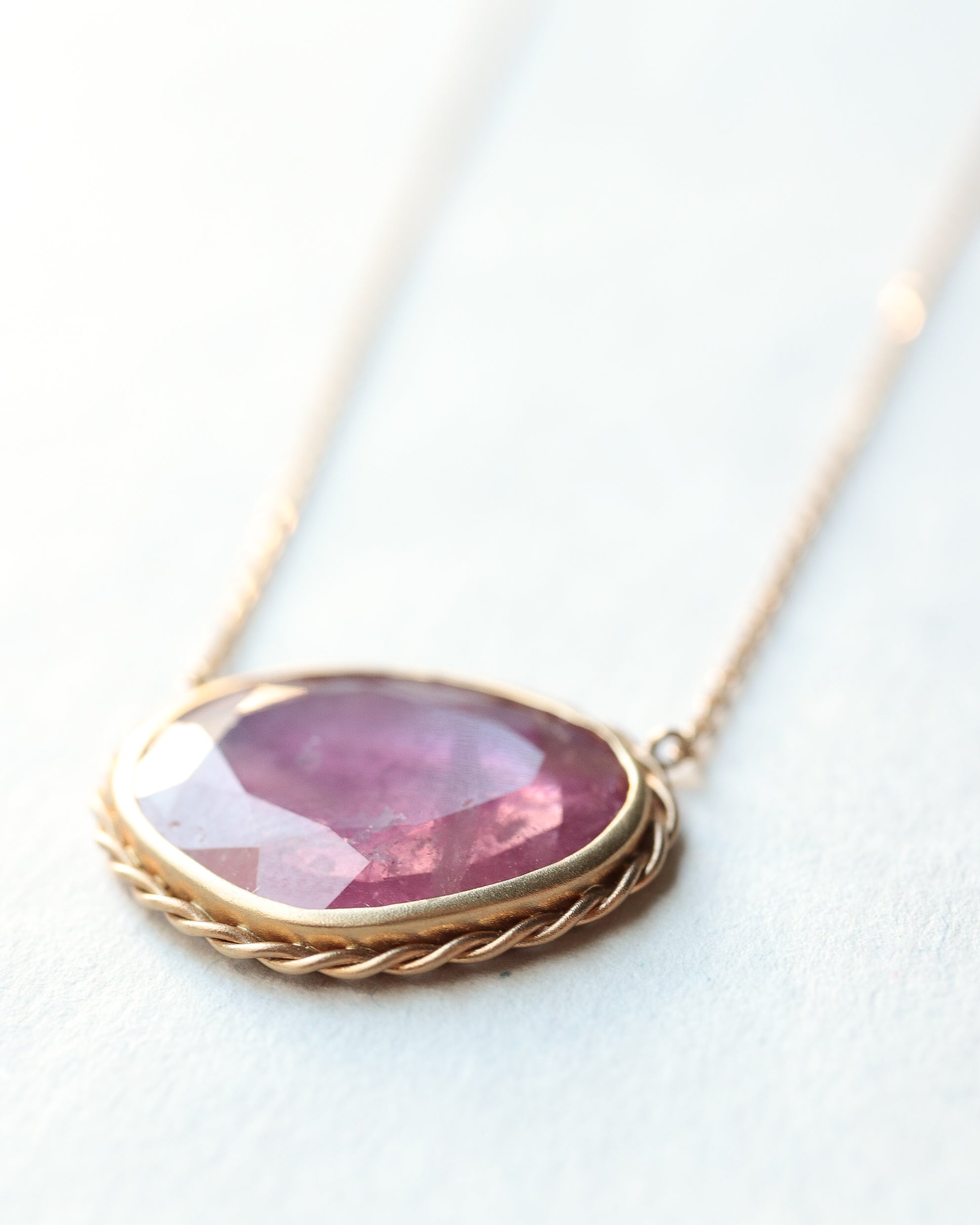 Twist Necklace - Bicolor Tourmaline -