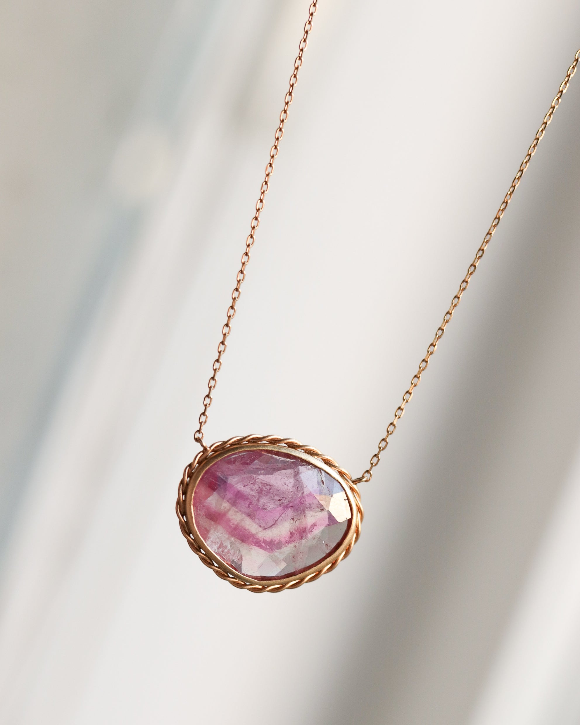 Twist Necklace - Bicolor Tourmaline -