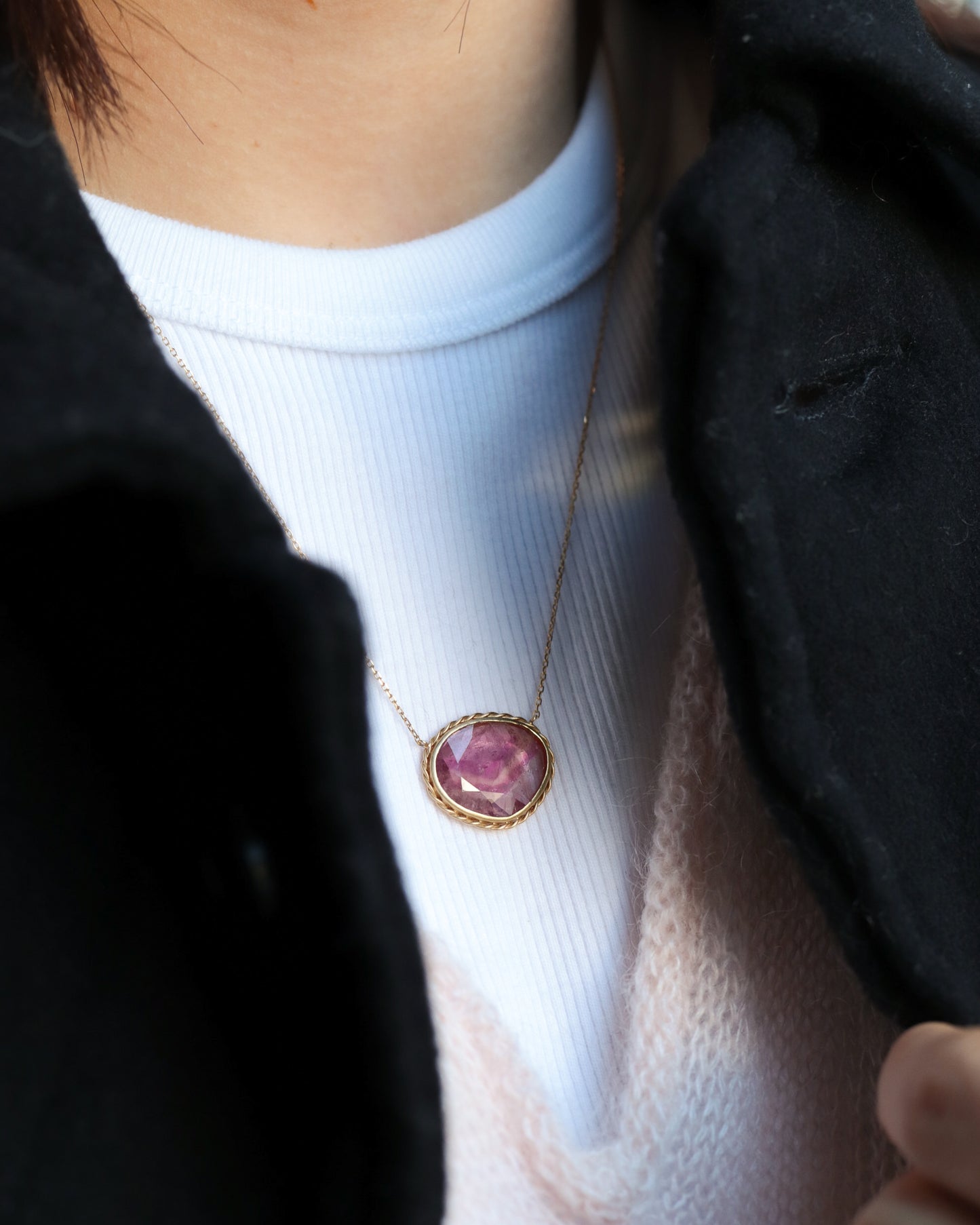 Twist Necklace - Bicolor Tourmaline -