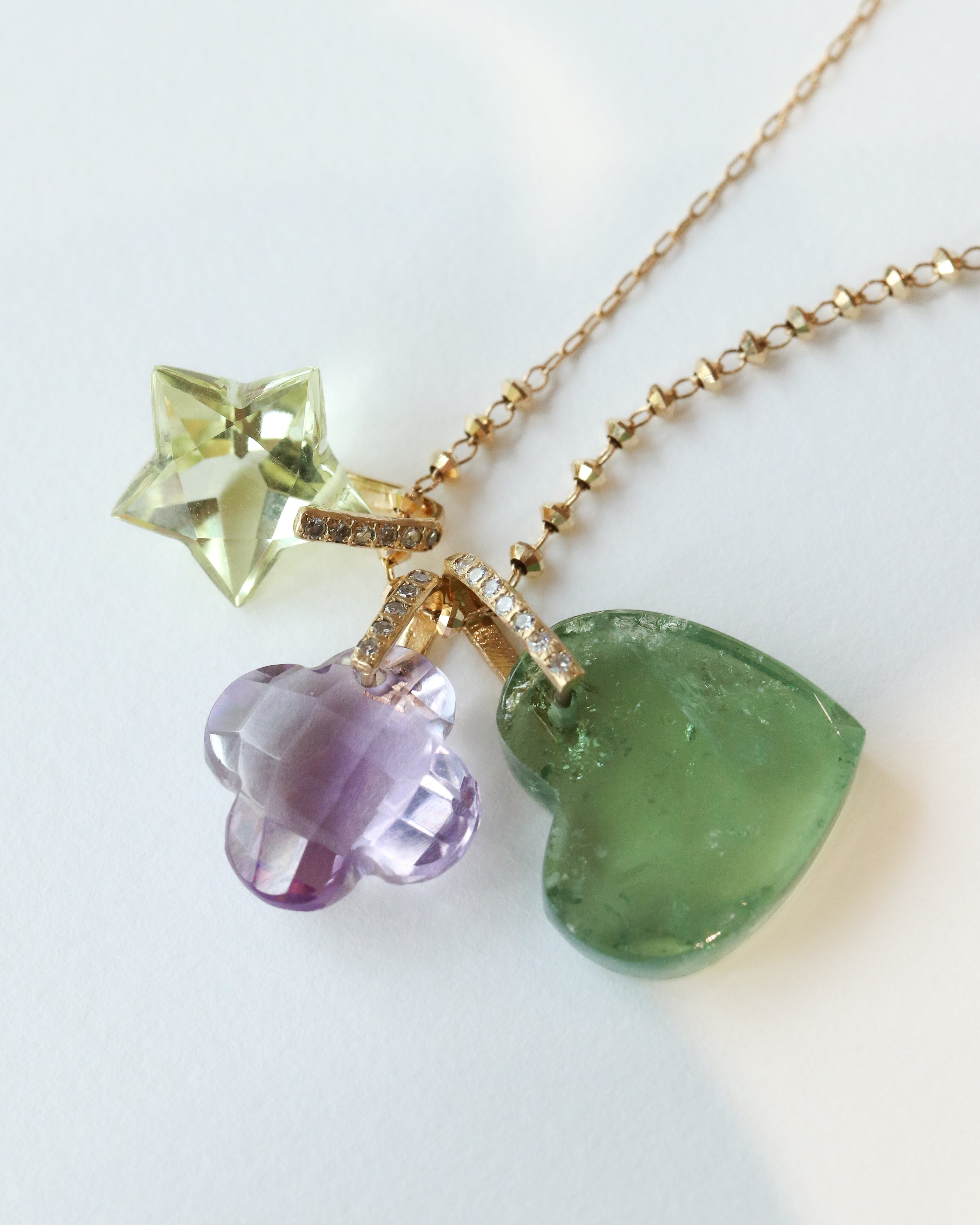 Hibiki Stone Necklace - Lemon Quartz -