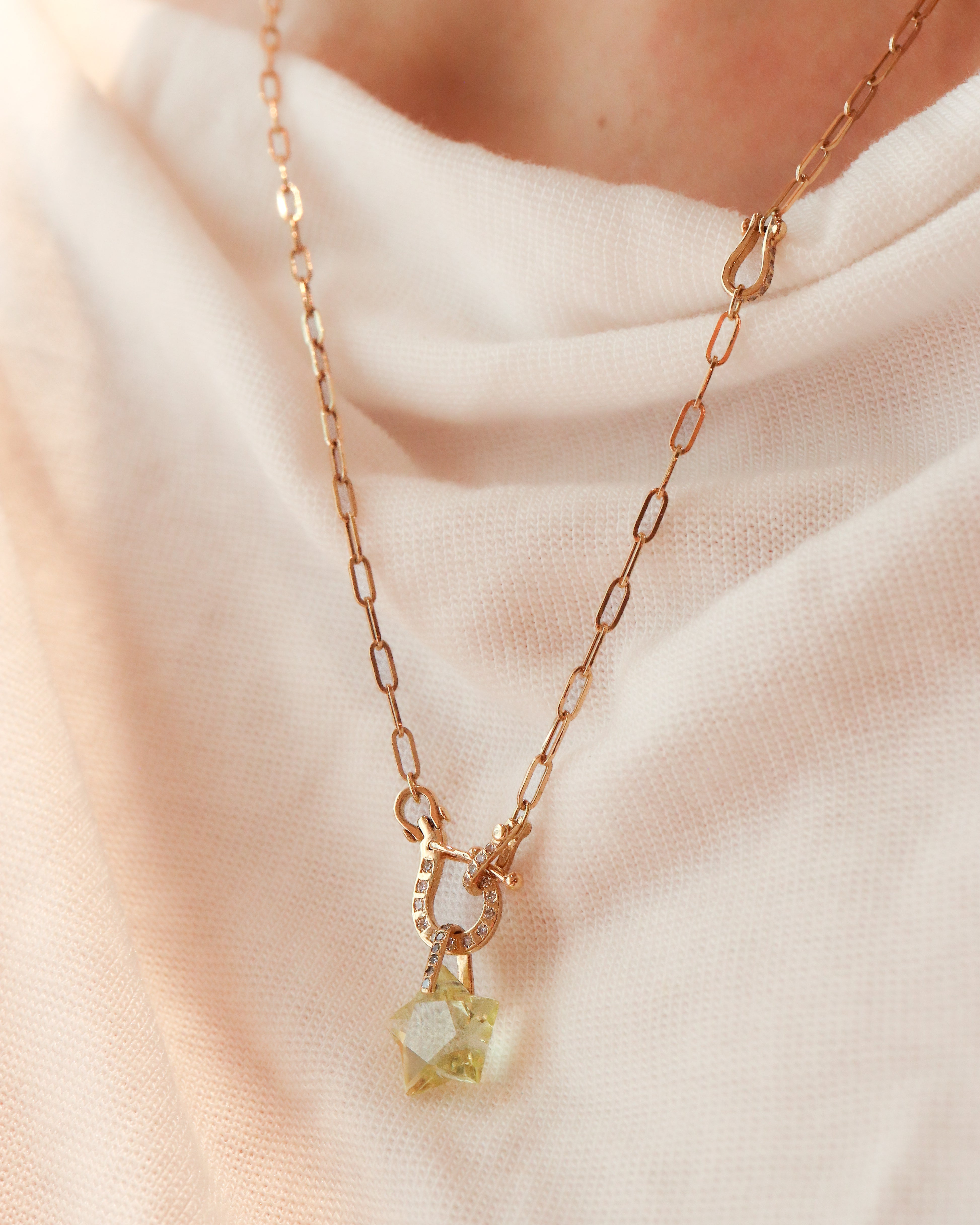Hibiki Stone Necklace - Lemon Quartz -