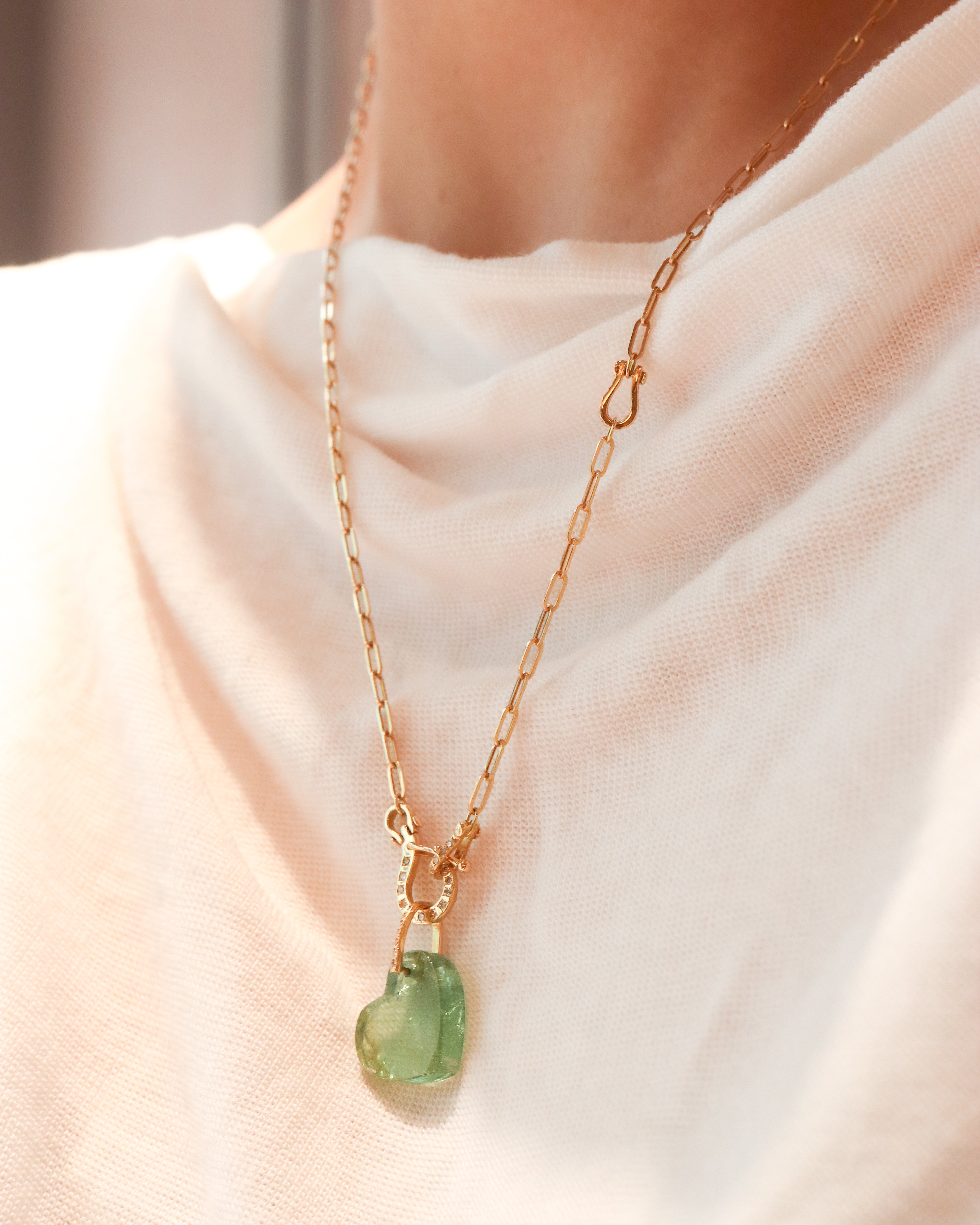 Hibiki Stone Necklace - Bicolor Tourmaline -