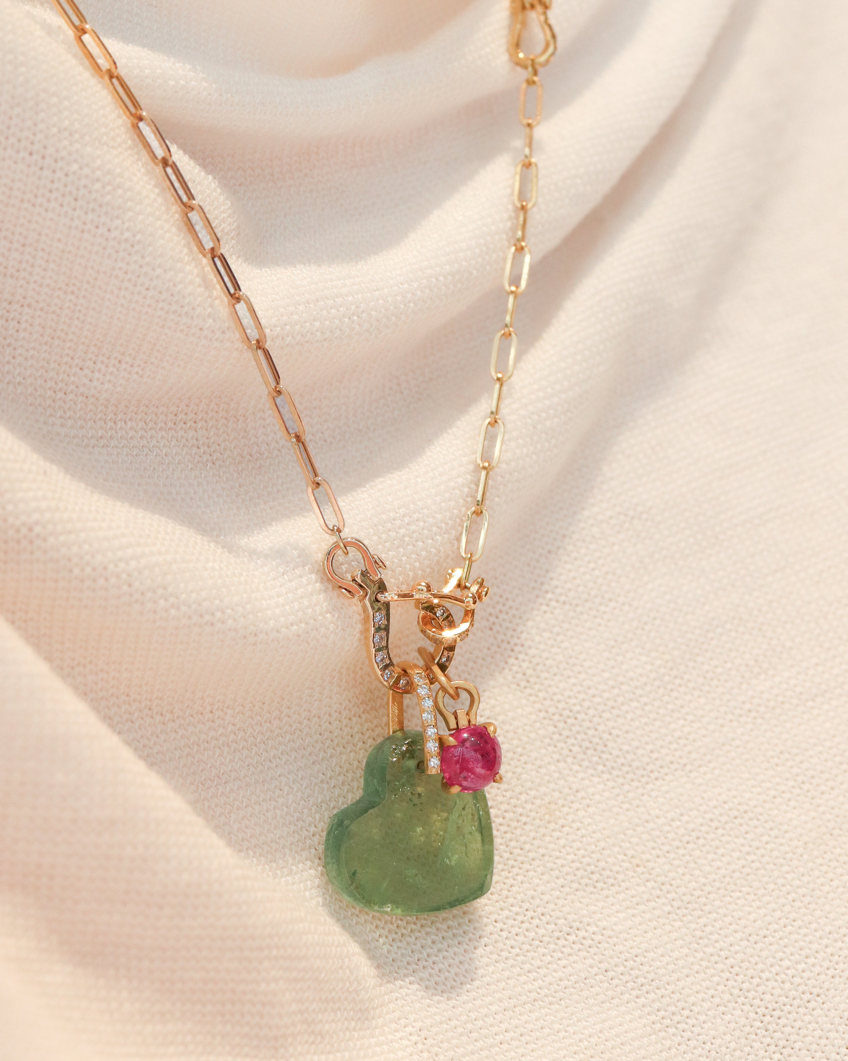 Hibiki Stone Necklace - Bicolor Tourmaline -