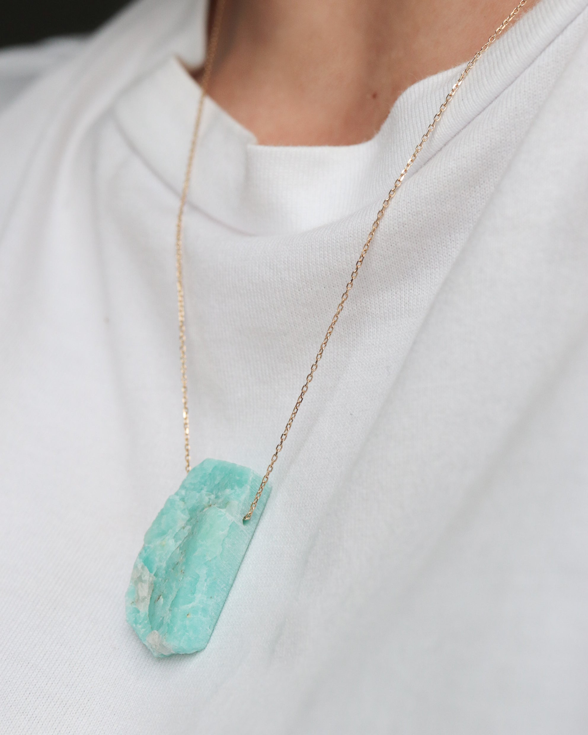 Rock Necklace - Amazonite -