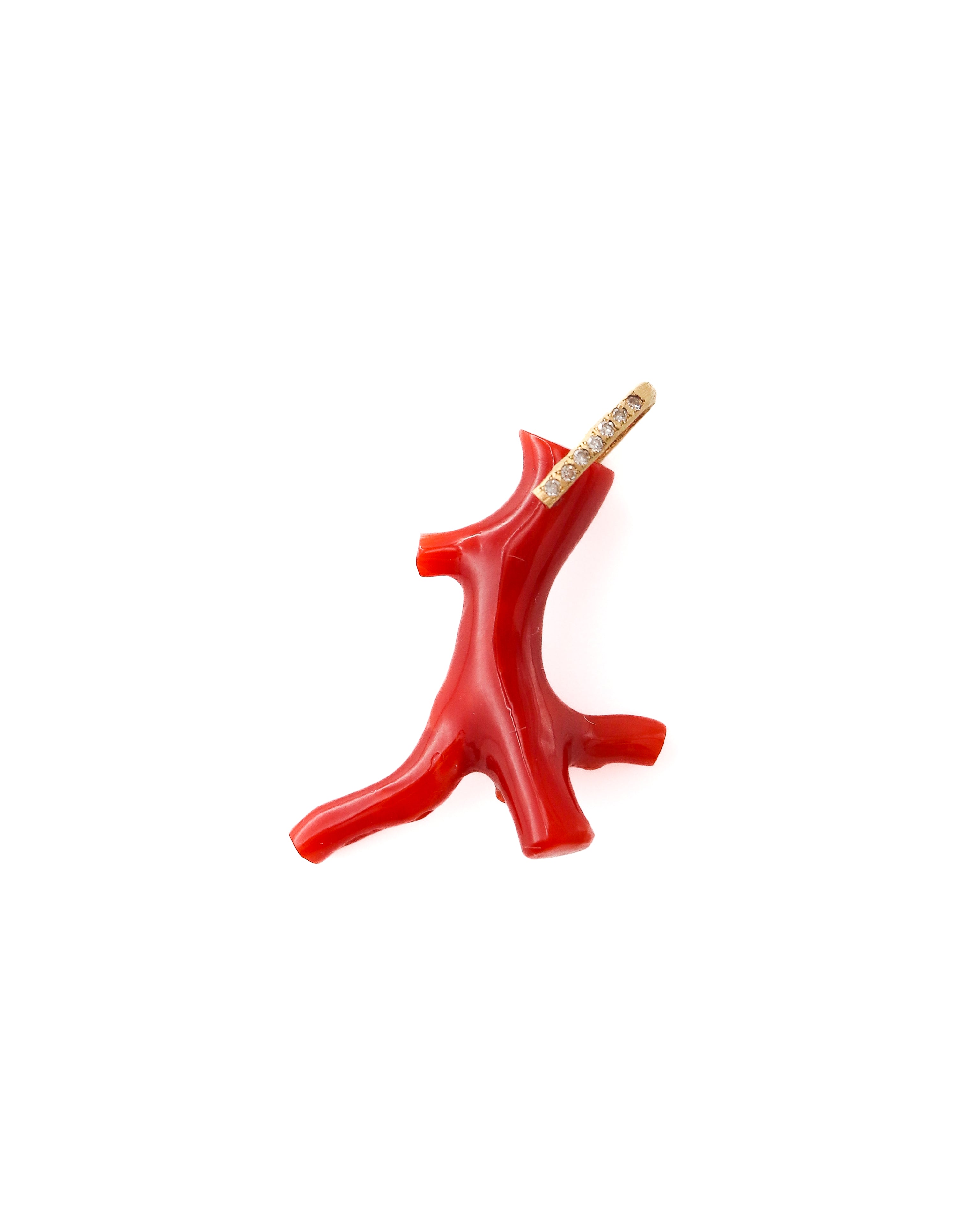 Hibiki Stone Necklace - Coral -