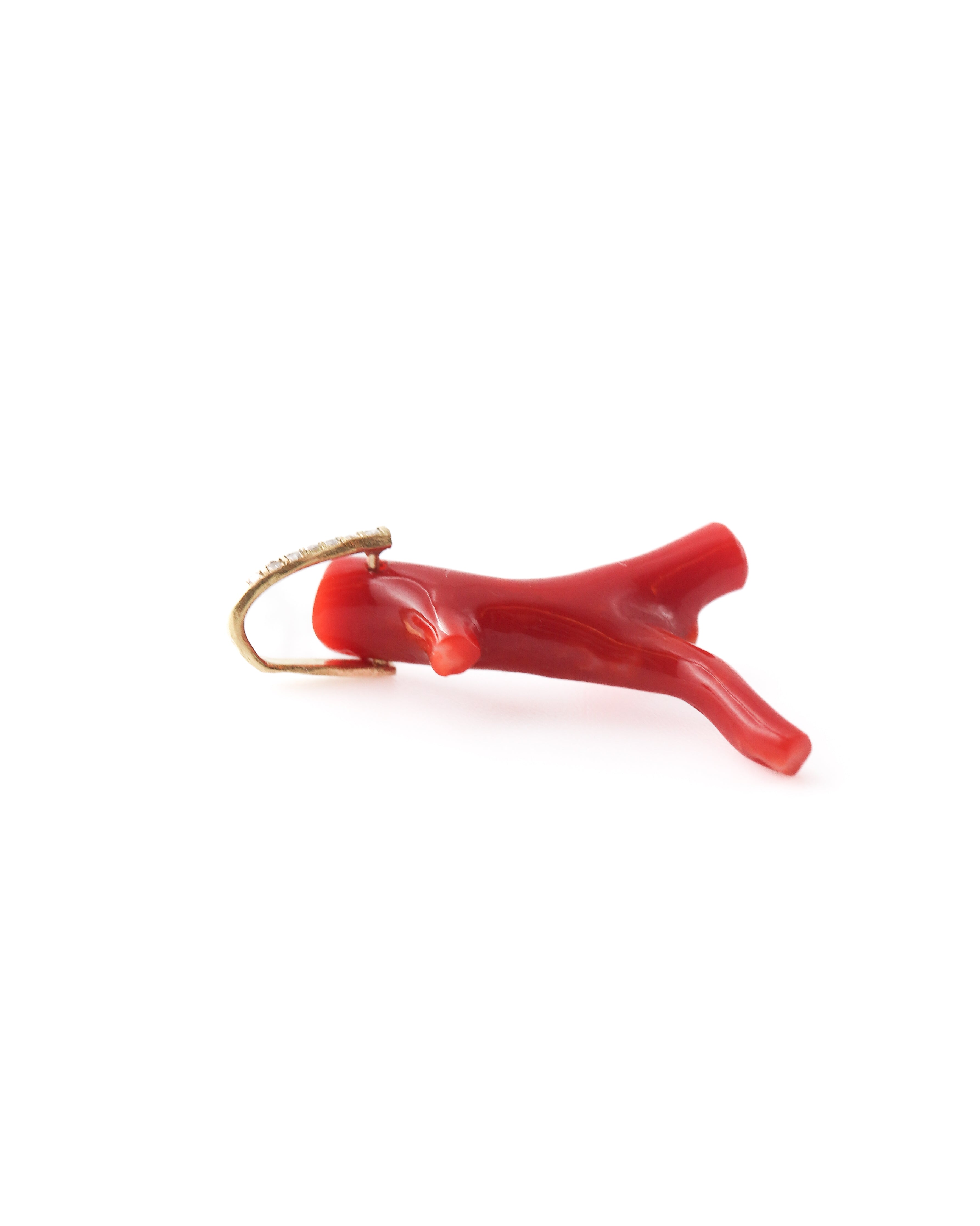 Hibiki Stone Necklace - Coral -