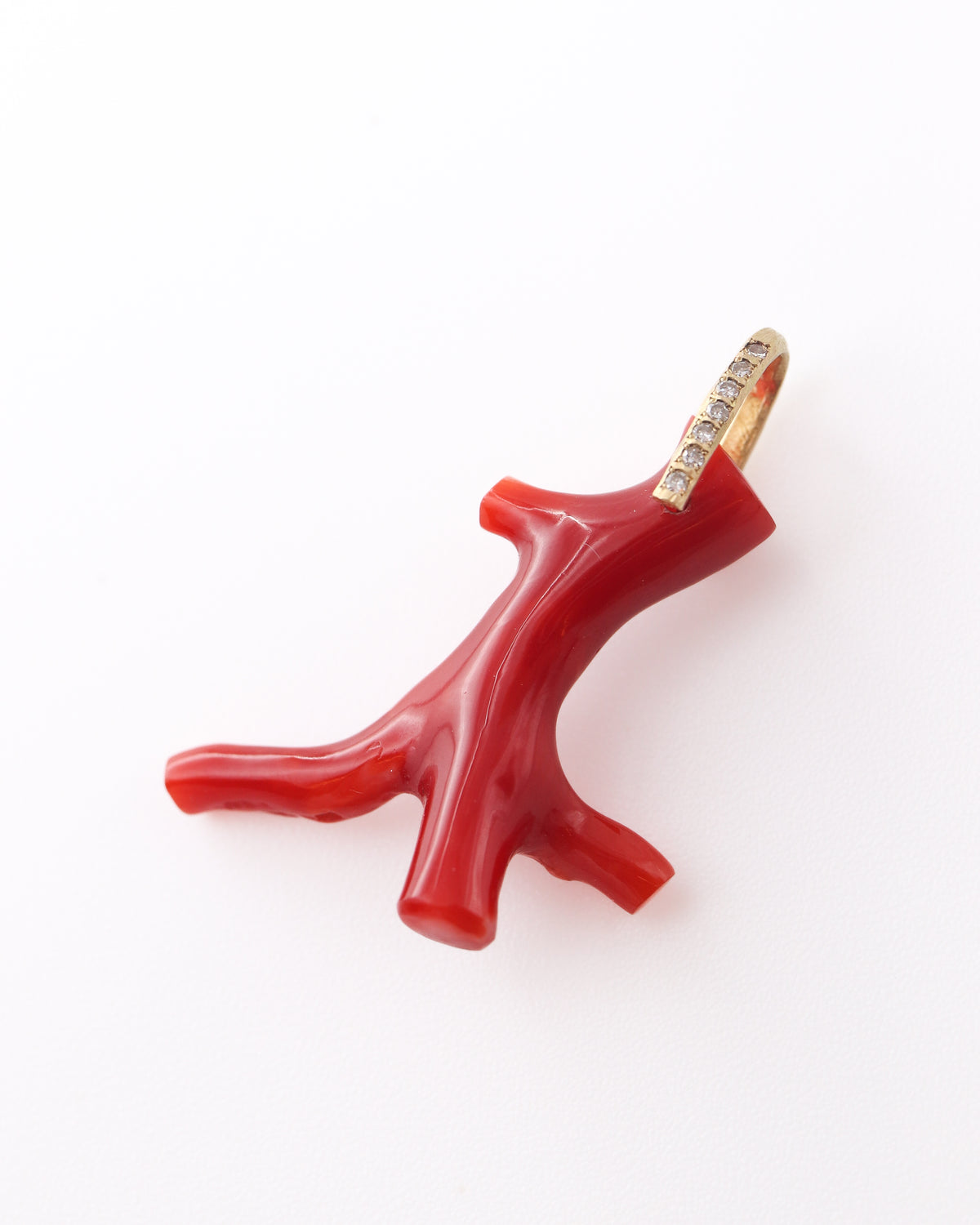 Hibiki Stone Necklace - Coral -