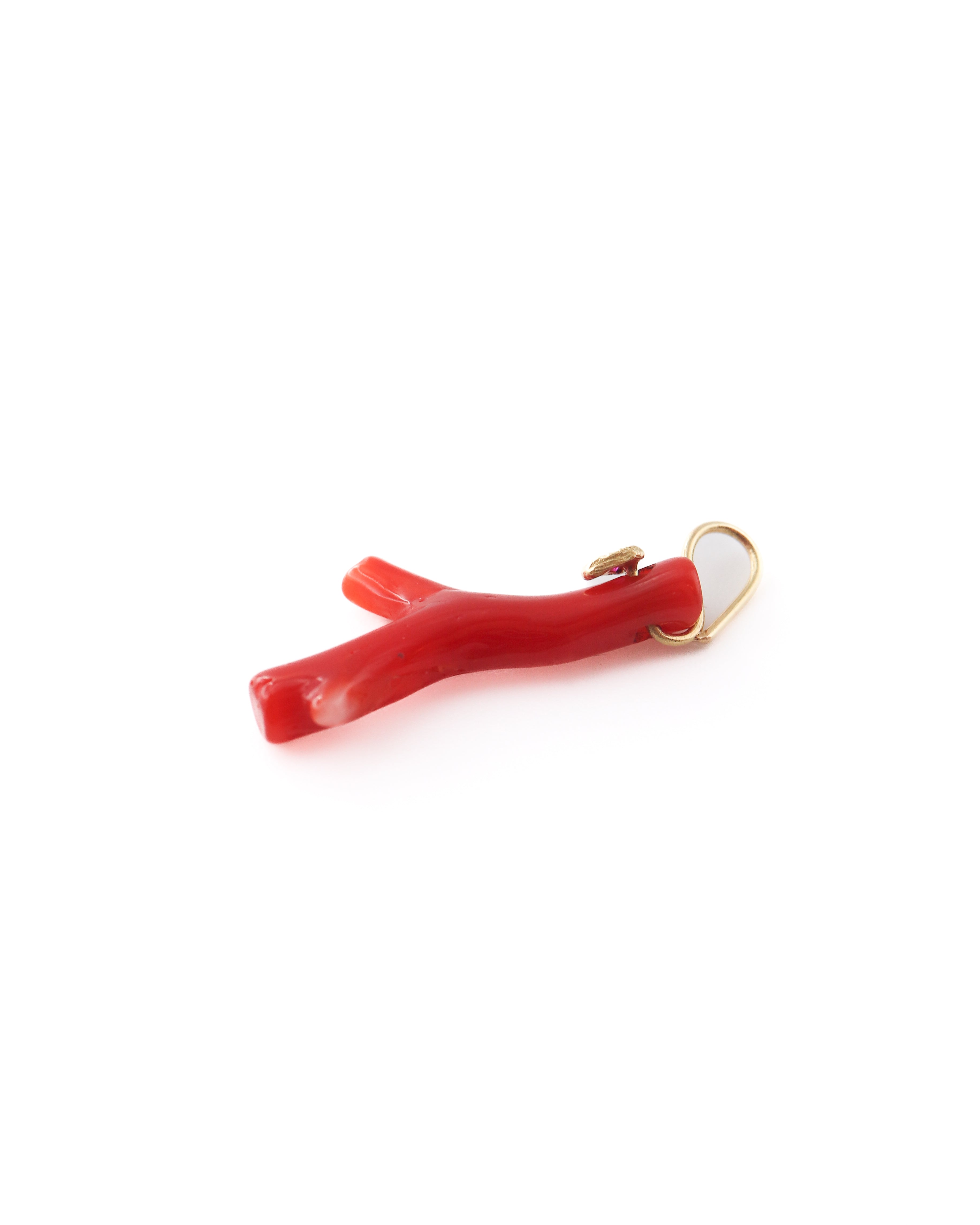 Flat Necklace - Coral -