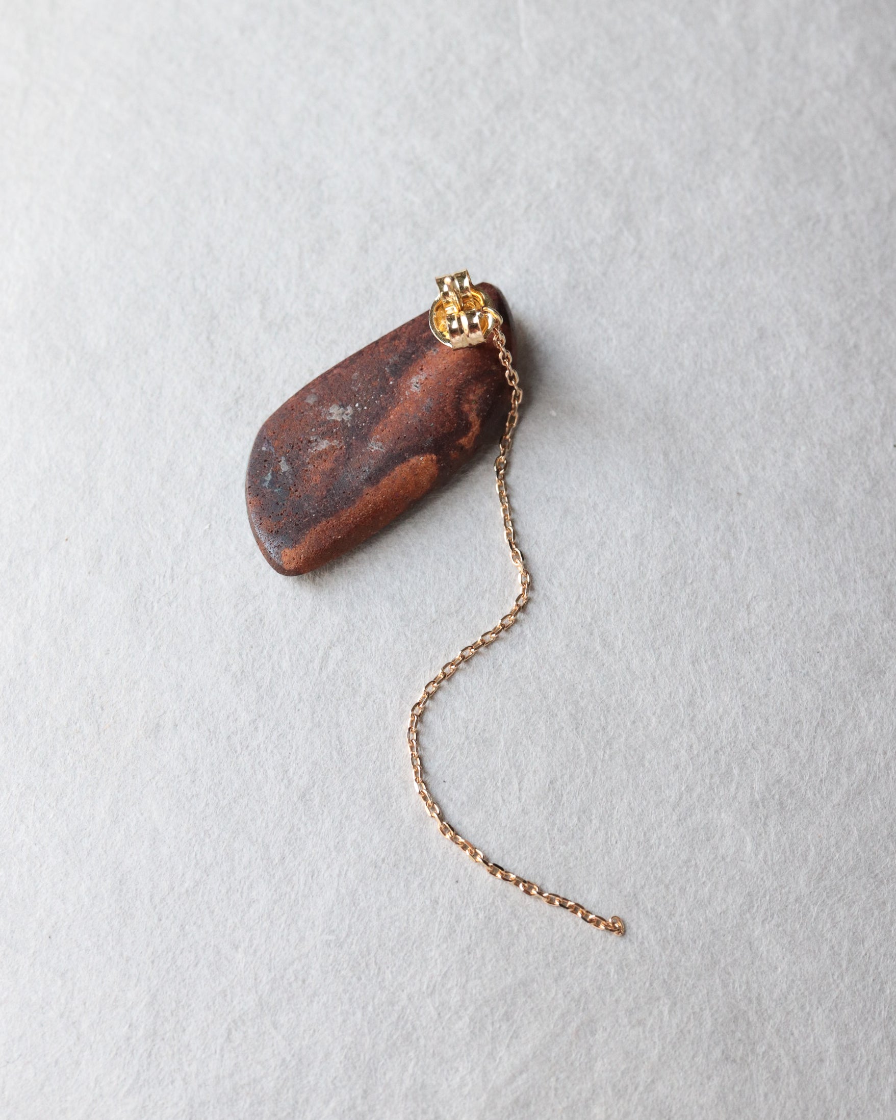 Flat Pierced Earring - Boulder Opal -