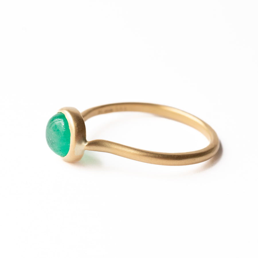 Collet Ring - Emerald (Bicolor)-