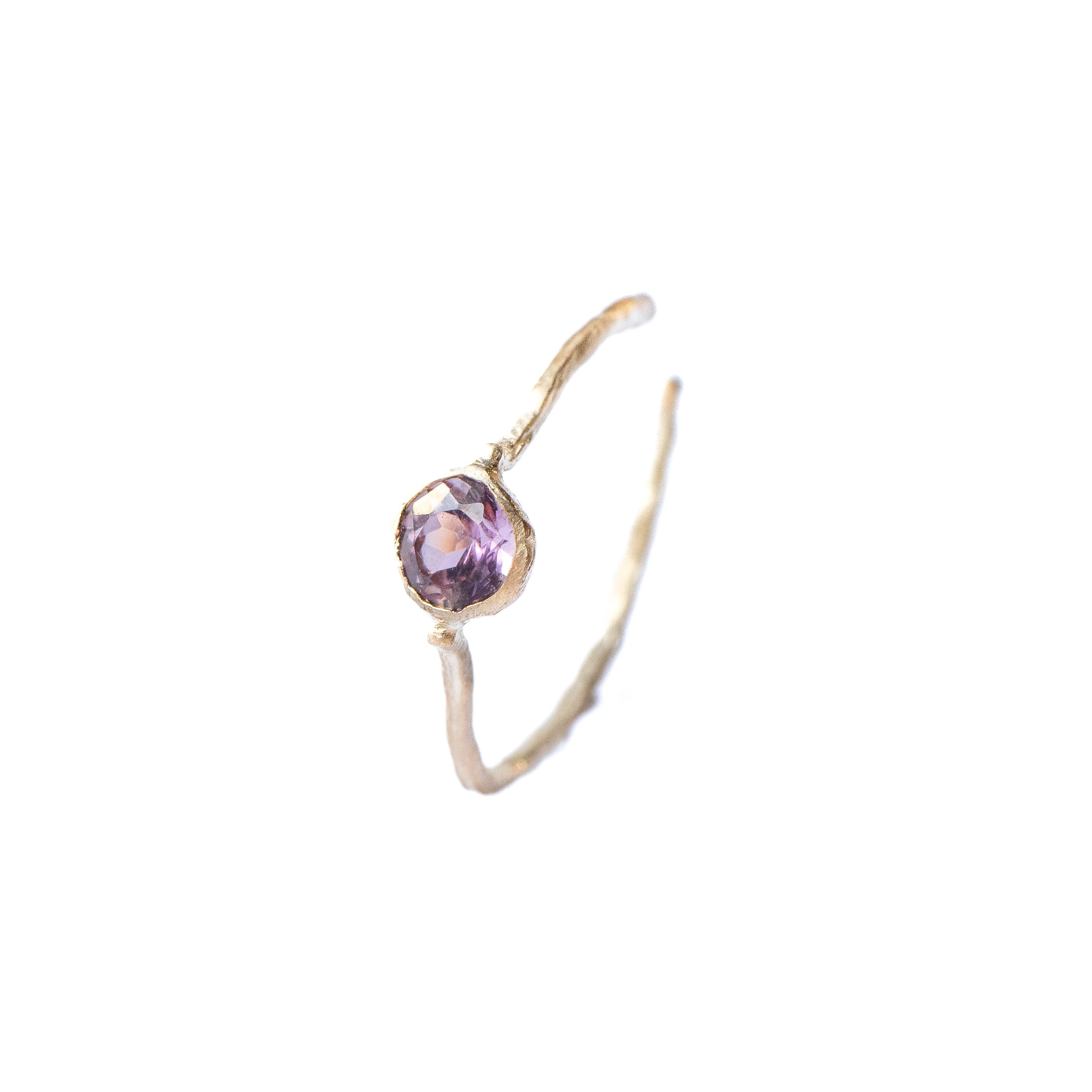 Rough Collet Ear Cuff - Amethyst -