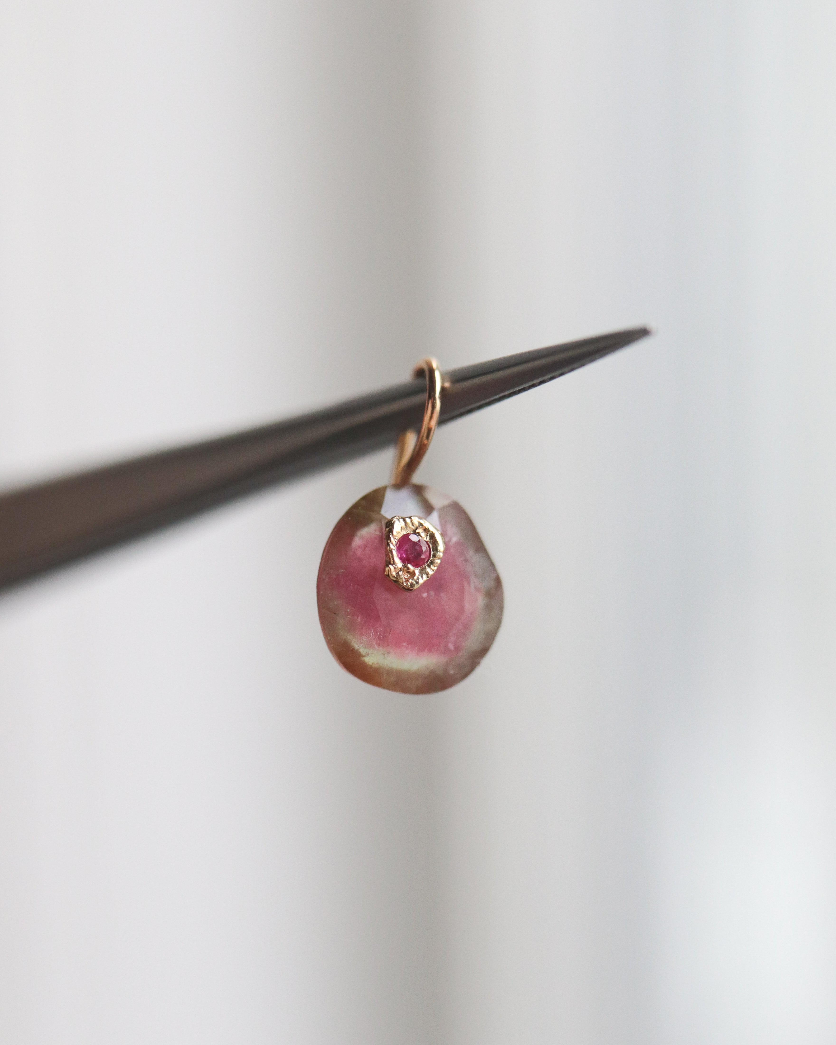 Flat Necklace - Bicolor Tourmaline -
