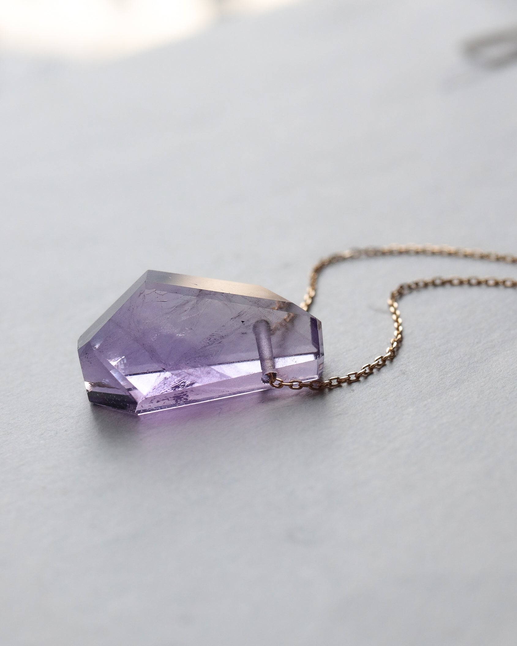 Rock Necklace - Amethyst -