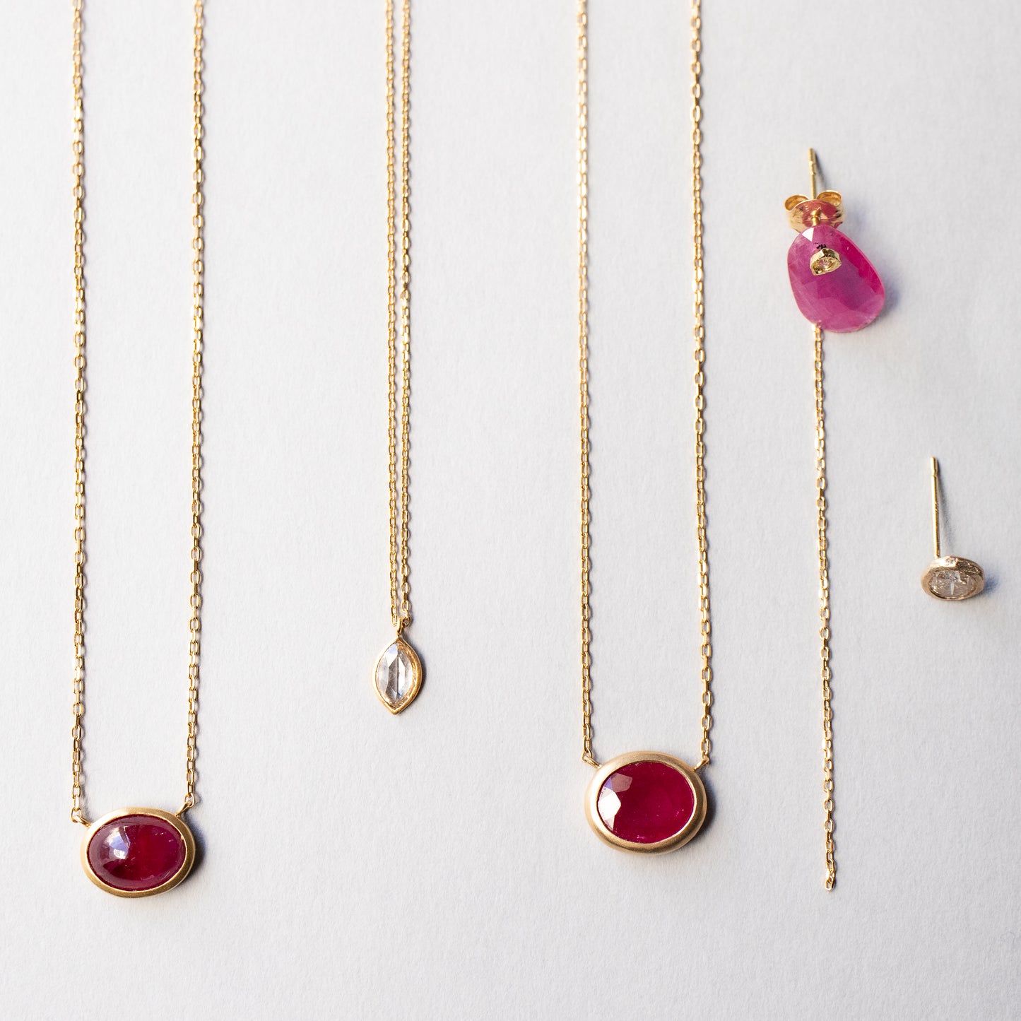 Collet Necklace - Ruby -