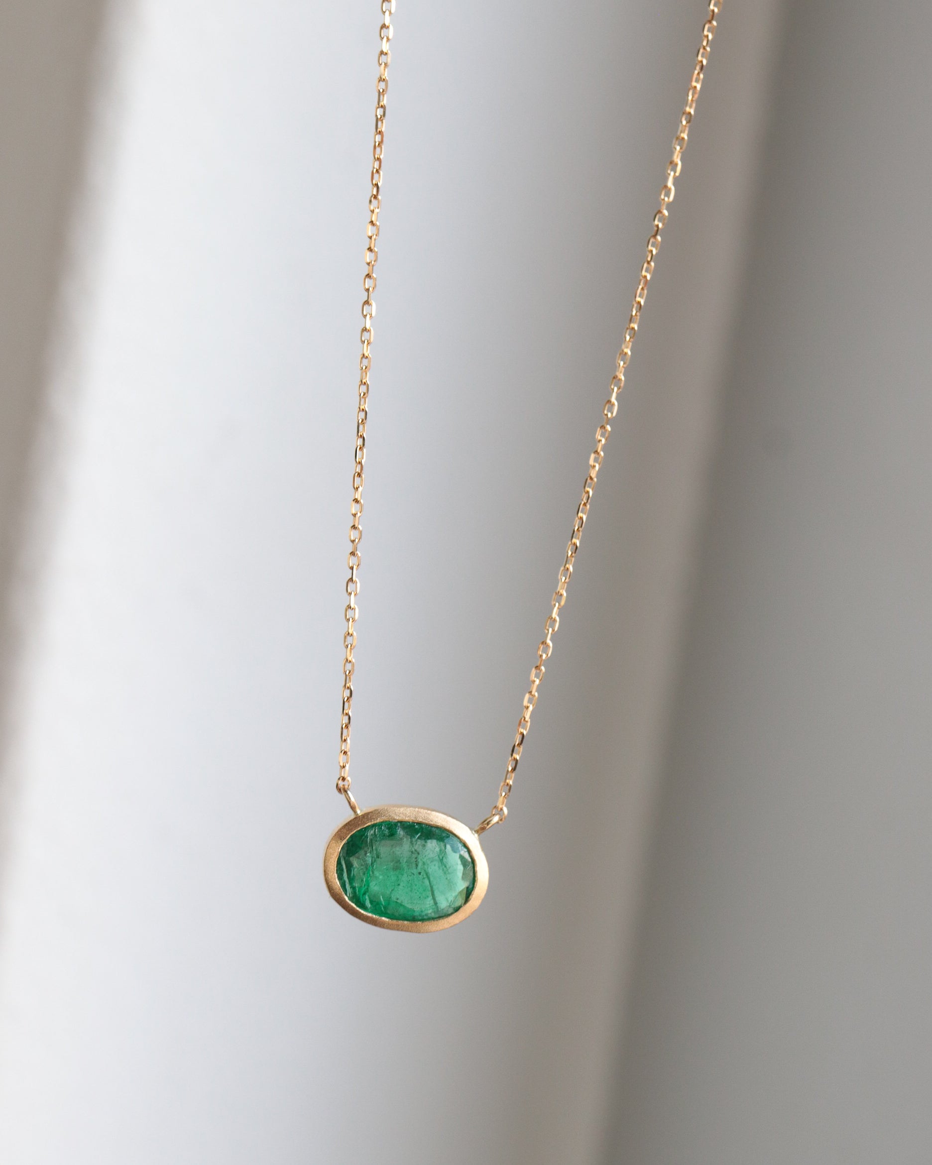 Collet Necklace - Emerald -